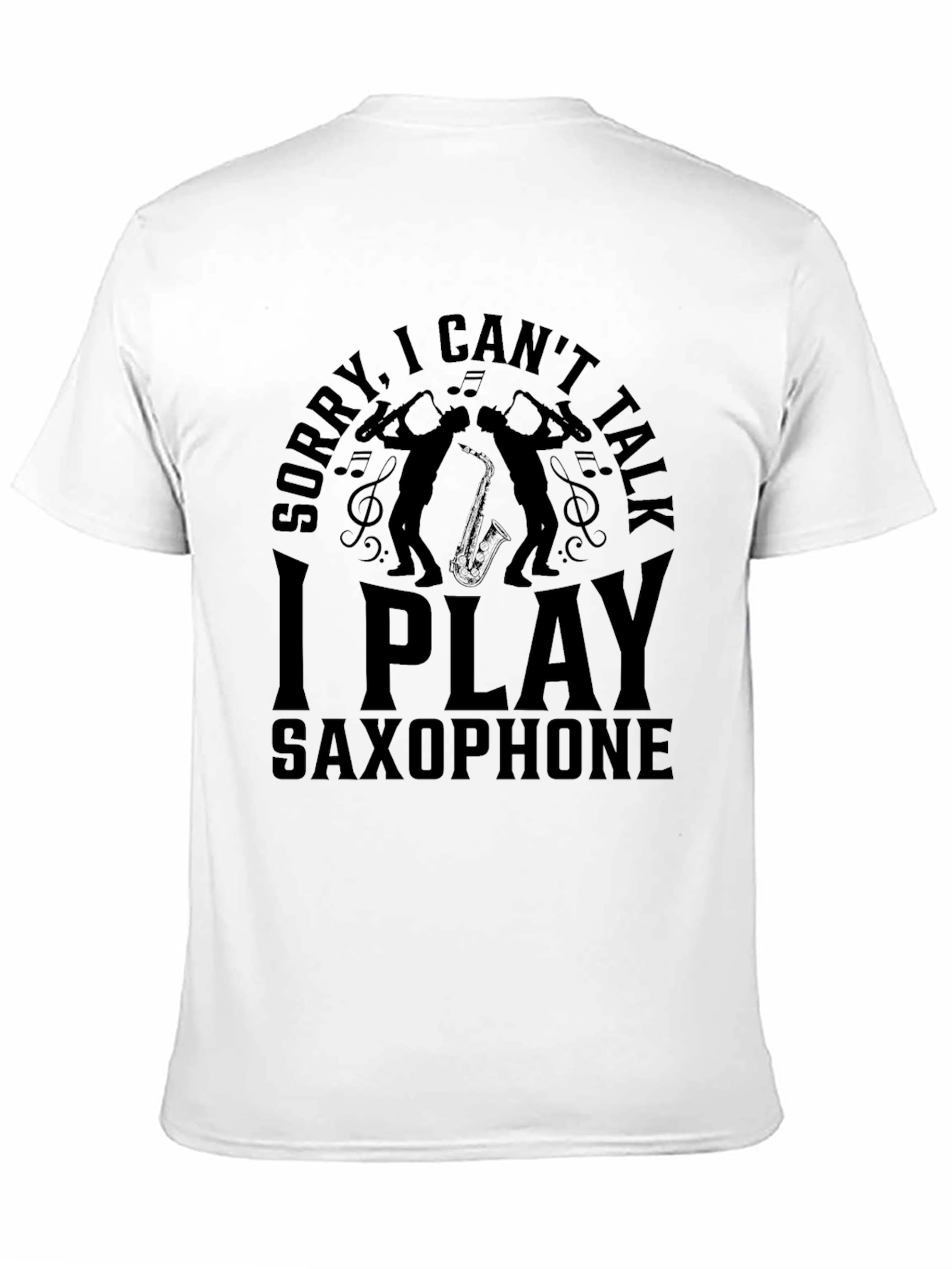Black Saxophone Player Black T-Shirt view 11