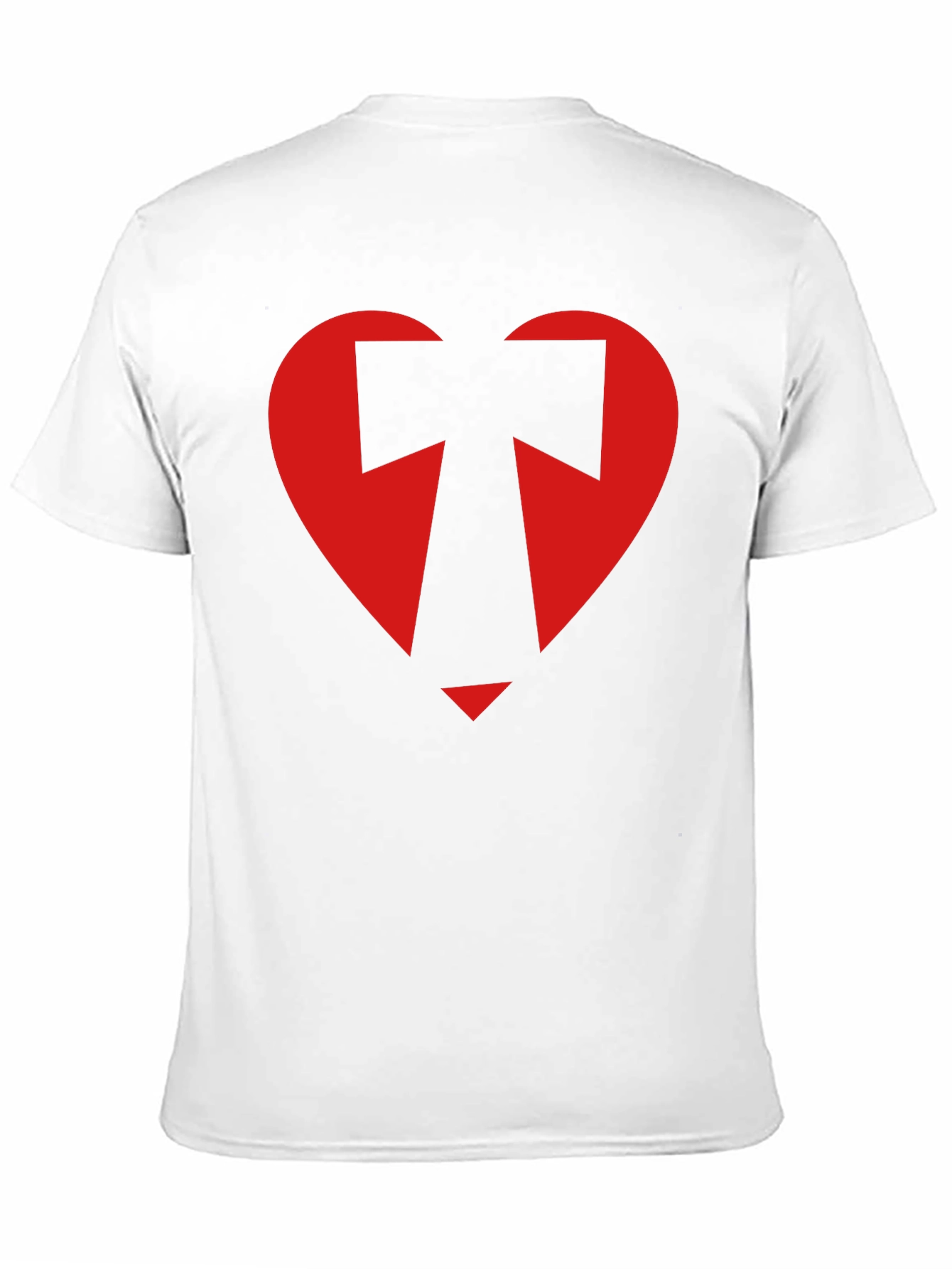 Black Geometric Heart Graphic Tee - Black view 11