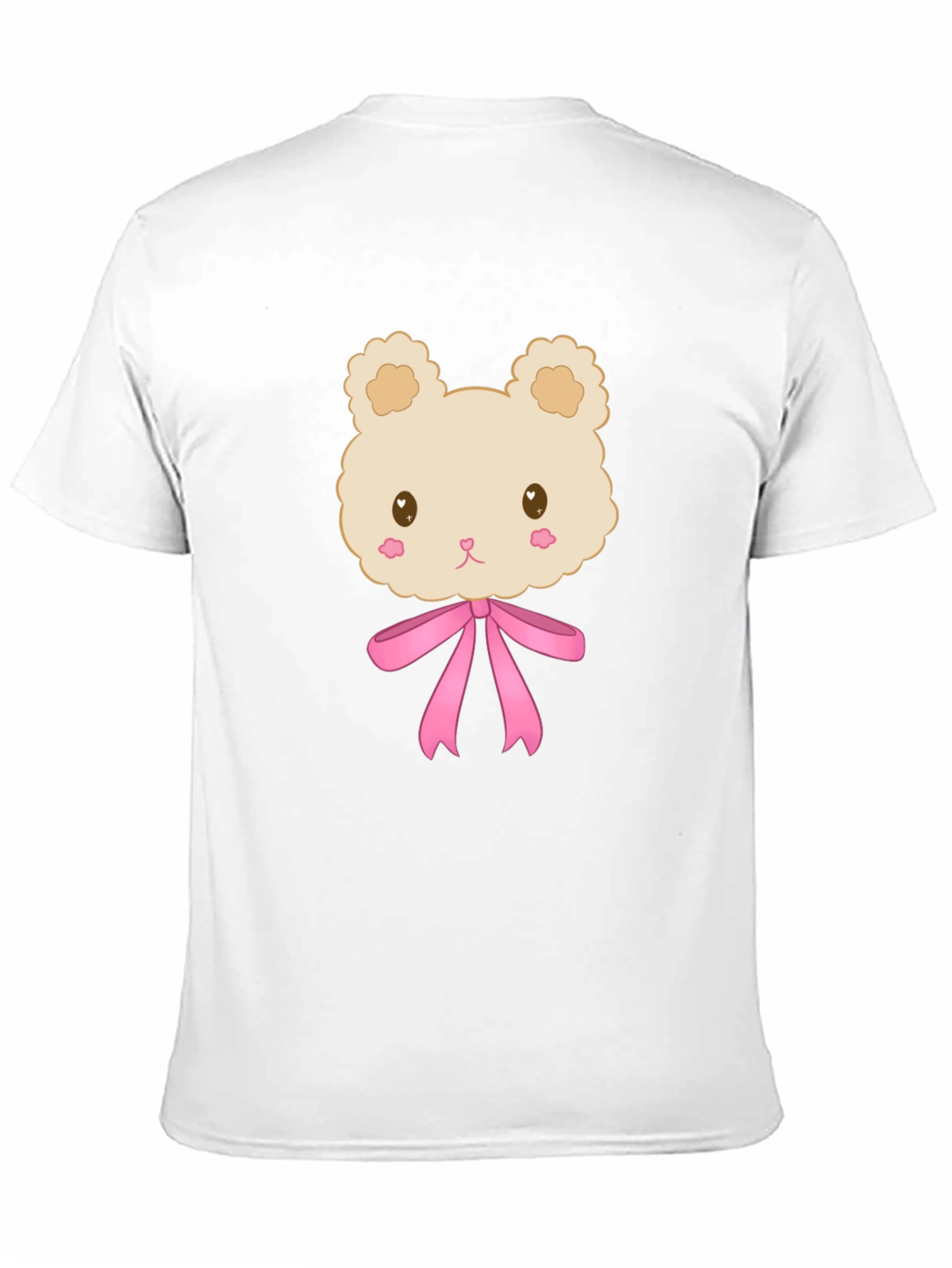 Black Cute Cartoon Teddy Bear T-Shirt - Black view 11