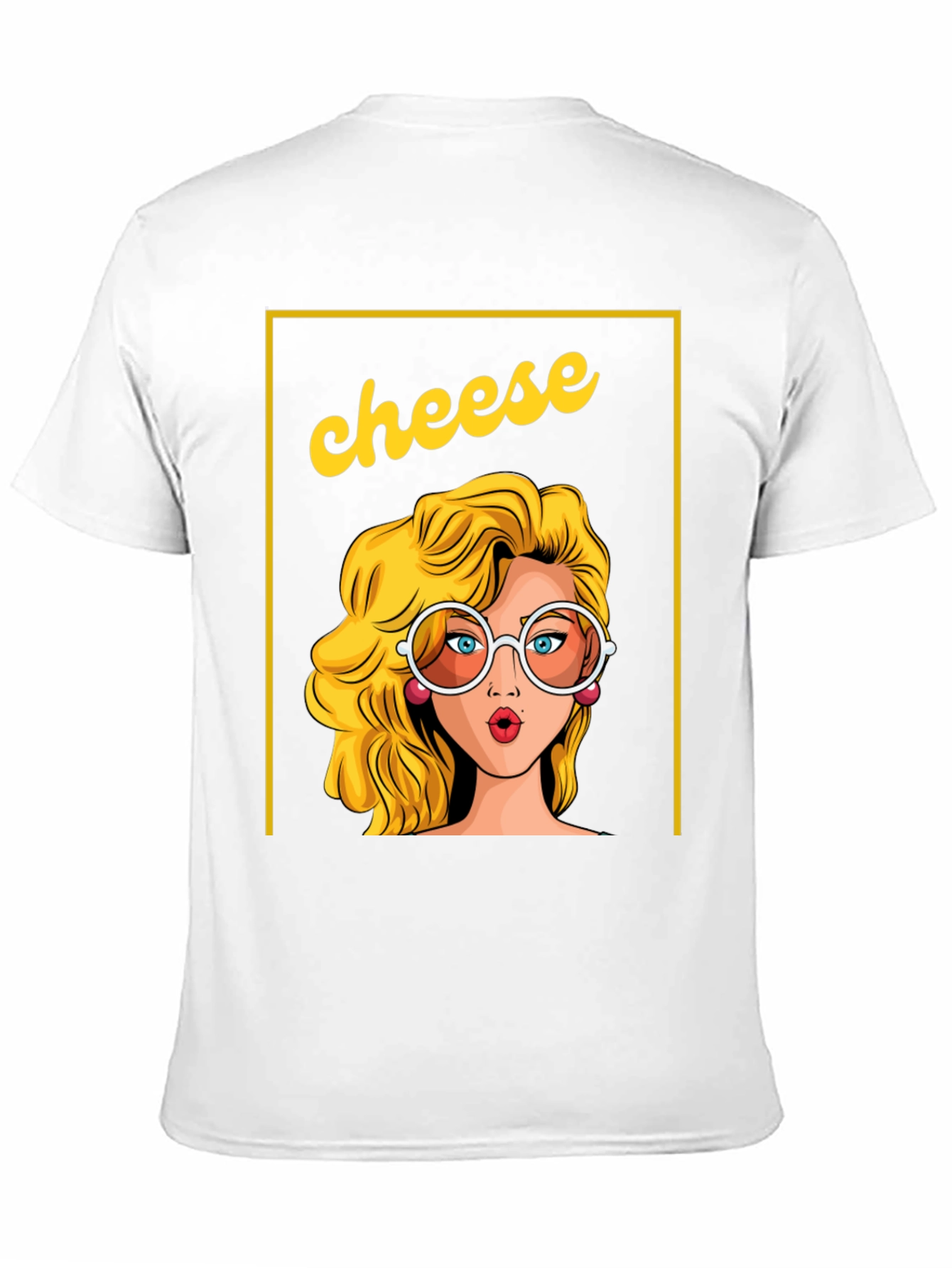 Black Retro 'Cheese' Graphic Tee - Unisex Black T-Shirt view 11