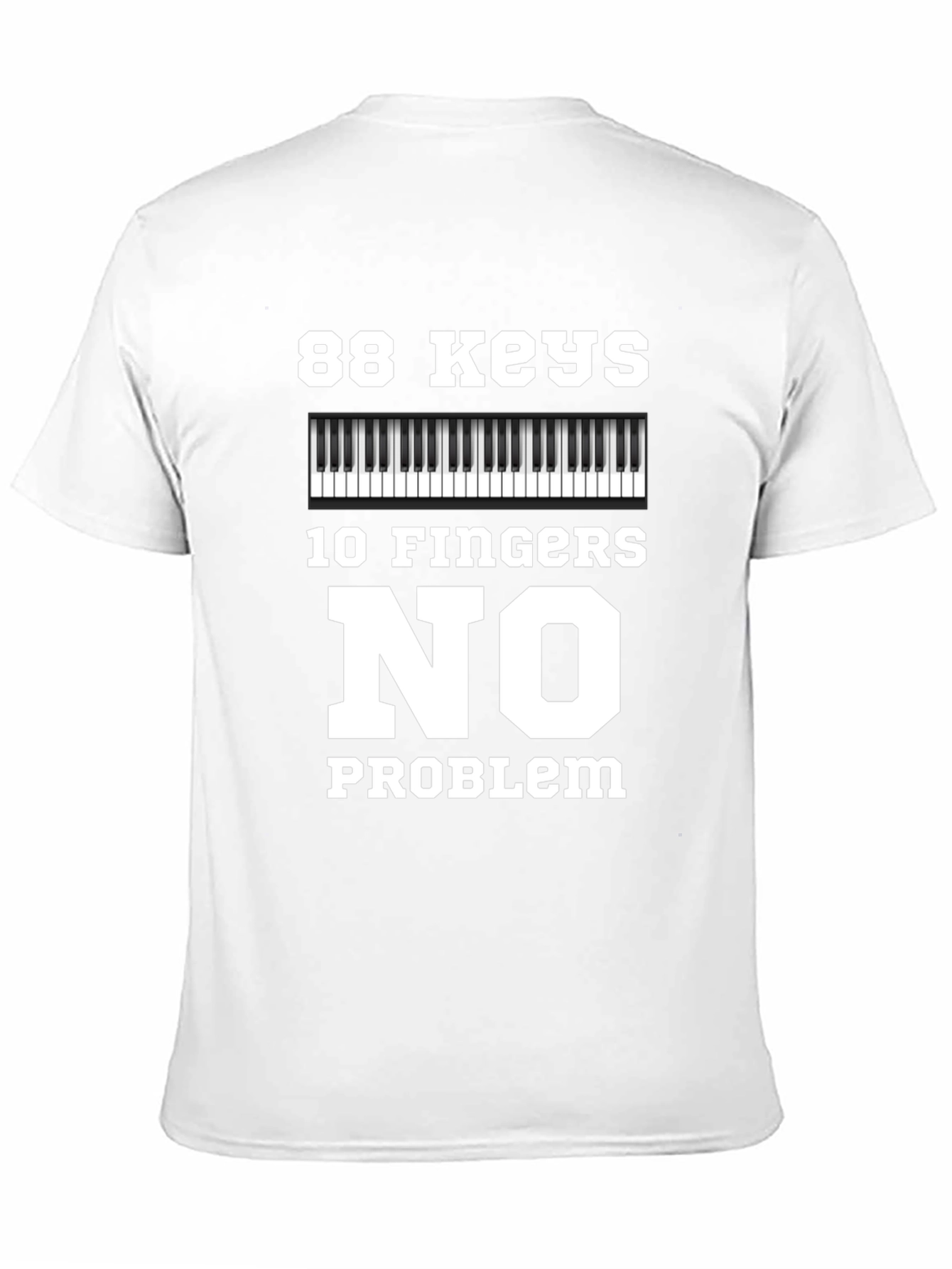 Black 88 Keys 10 Fingers No Problem Graphic Tee view 11