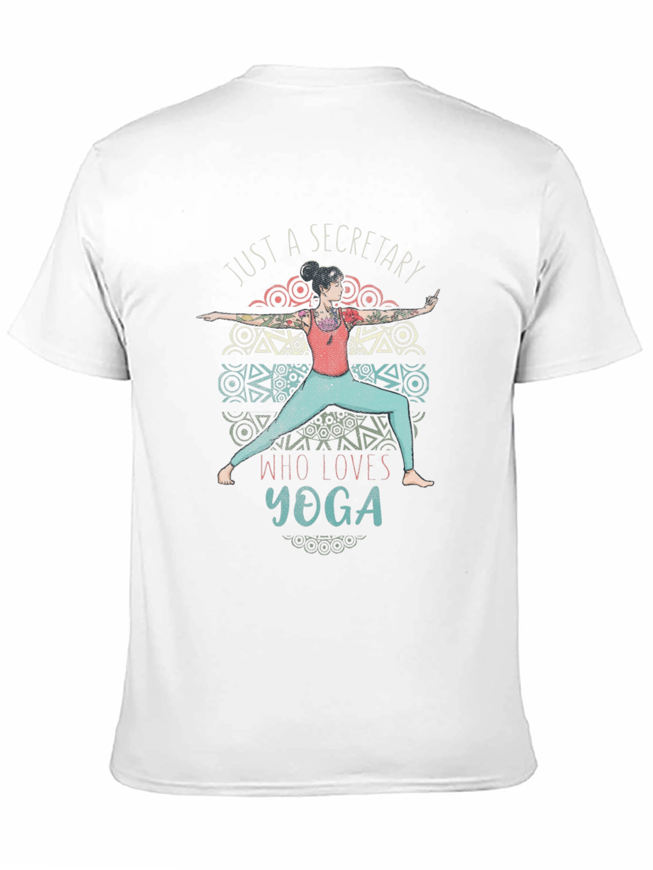 Black Secretary Who Loves Yoga T-Shirt - Black view 11