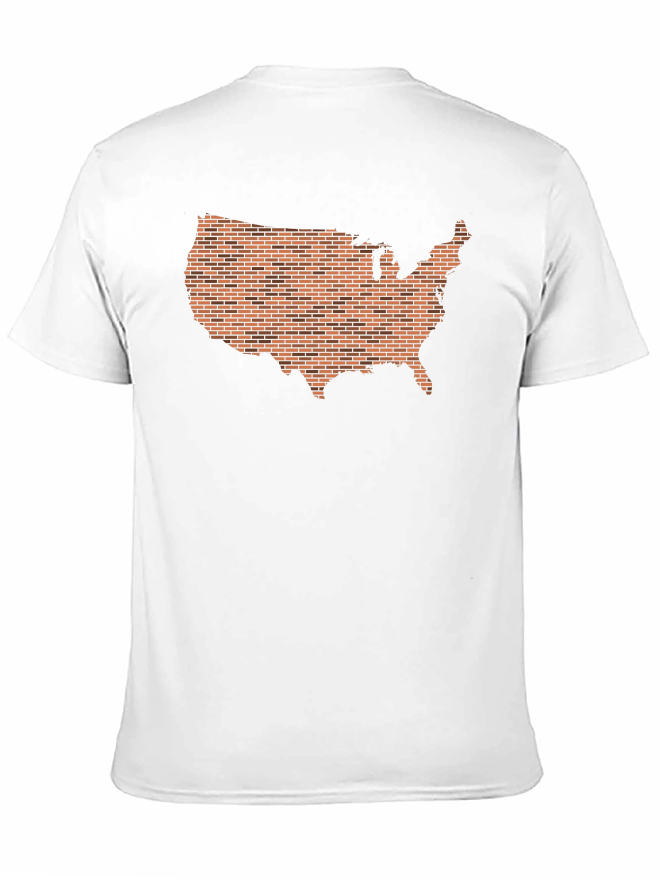 Black USA Brick Design T-Shirt - Black Graphic Tee view 11