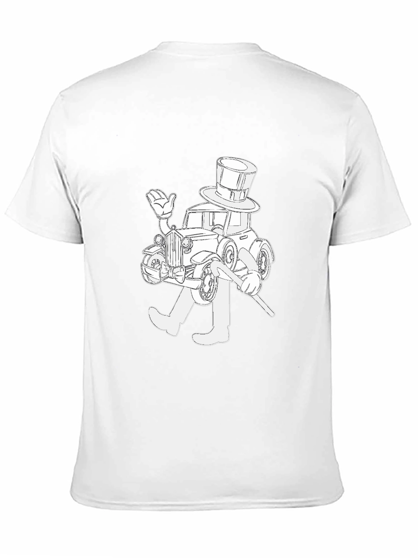 Black Monopoly Man Car Black T-Shirt view 11