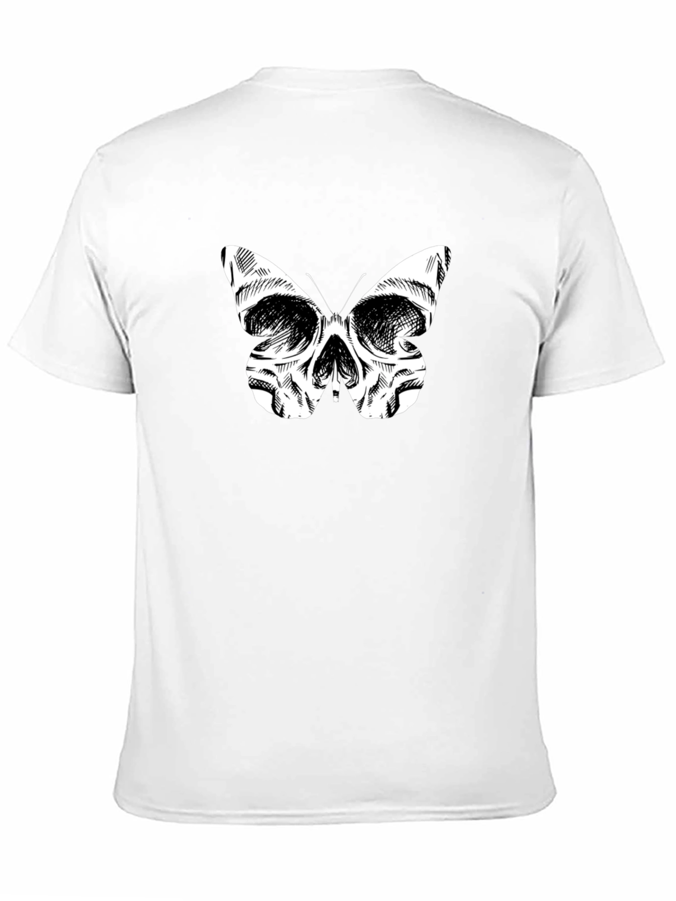 Black Skull Butterfly Graphic Tee - Men's Black T-Shirt view 11