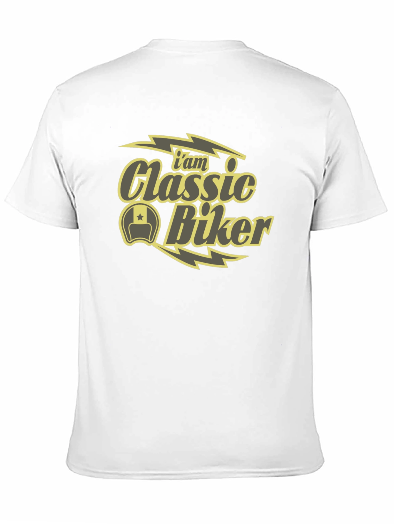 Black Classic Biker T-Shirt - Cool Motorcycle Design view 11