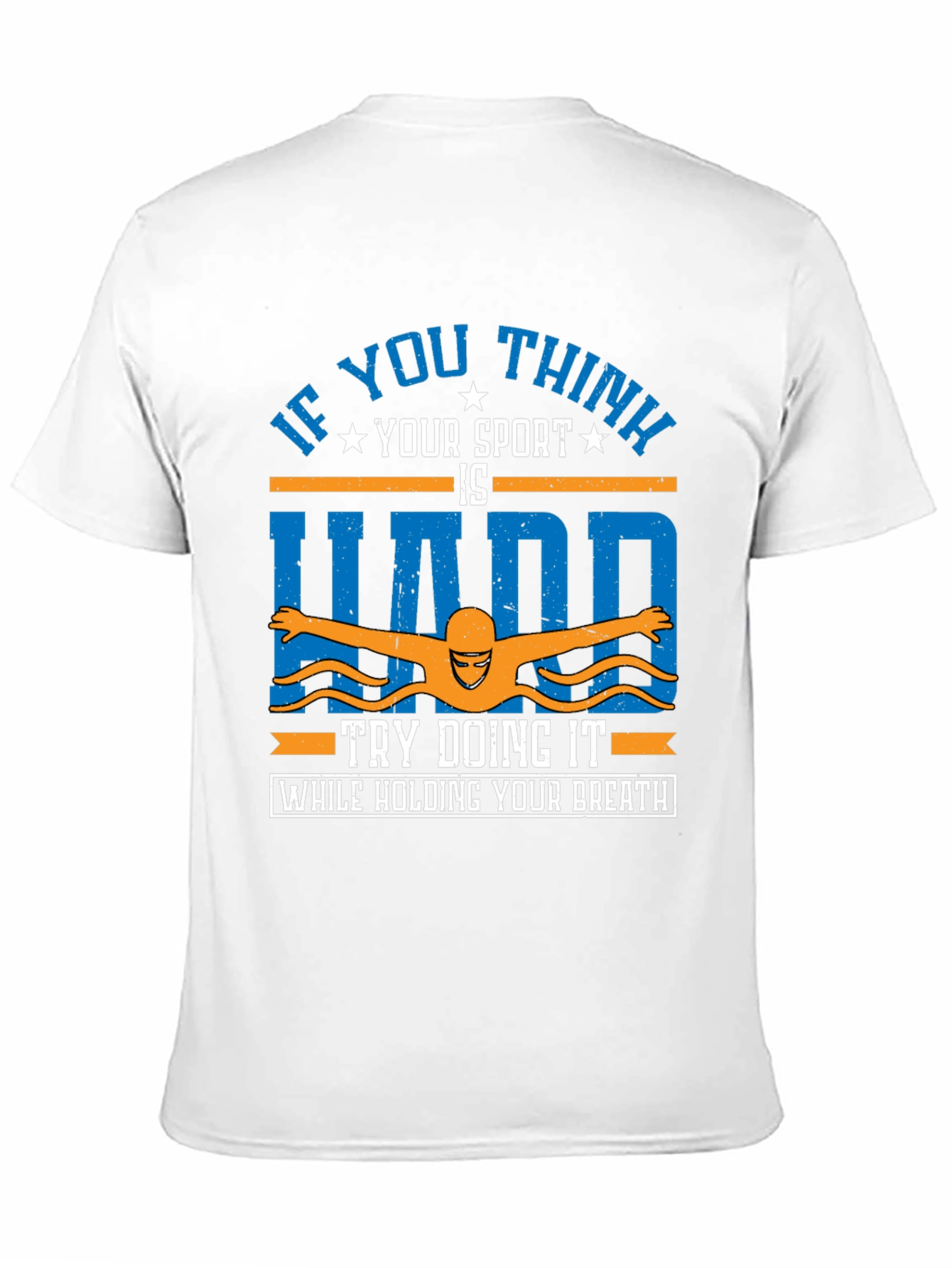 Black Funny Swimming T-Shirt - If You Think Your Sport Is Hard view 11