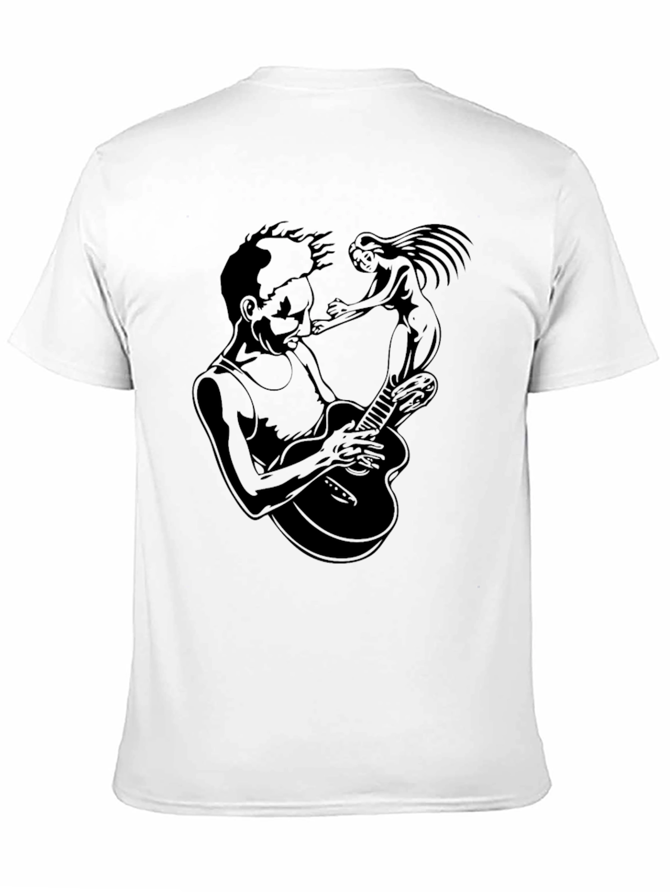 Black Guitarist & Muse Graphic Tee - Black view 11