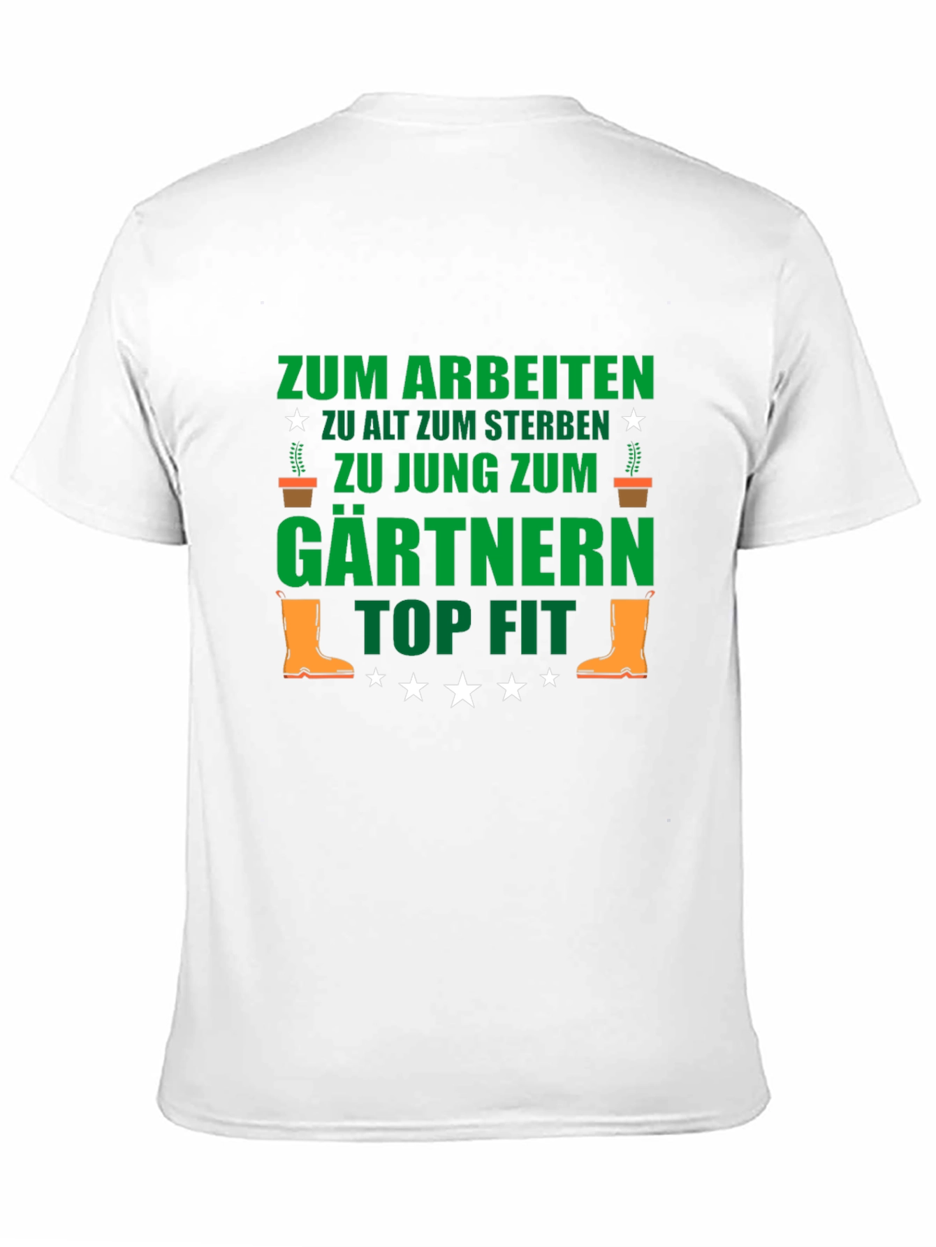 Black Gardener T-Shirt: Funny German Gardening Tee for Gardeners view 11