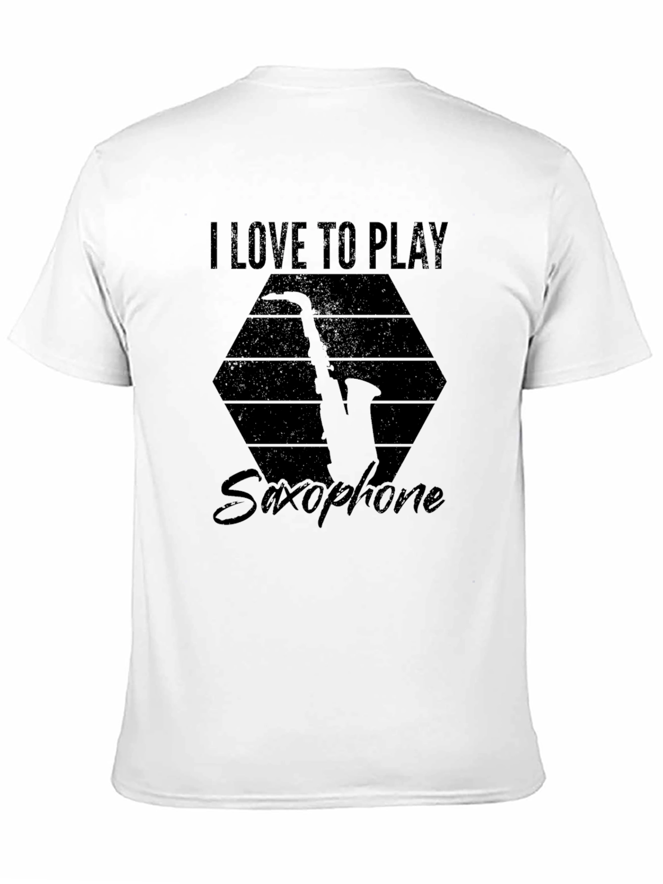 Black I Love to Play Saxophone T-Shirt - Musician's Gift view 11