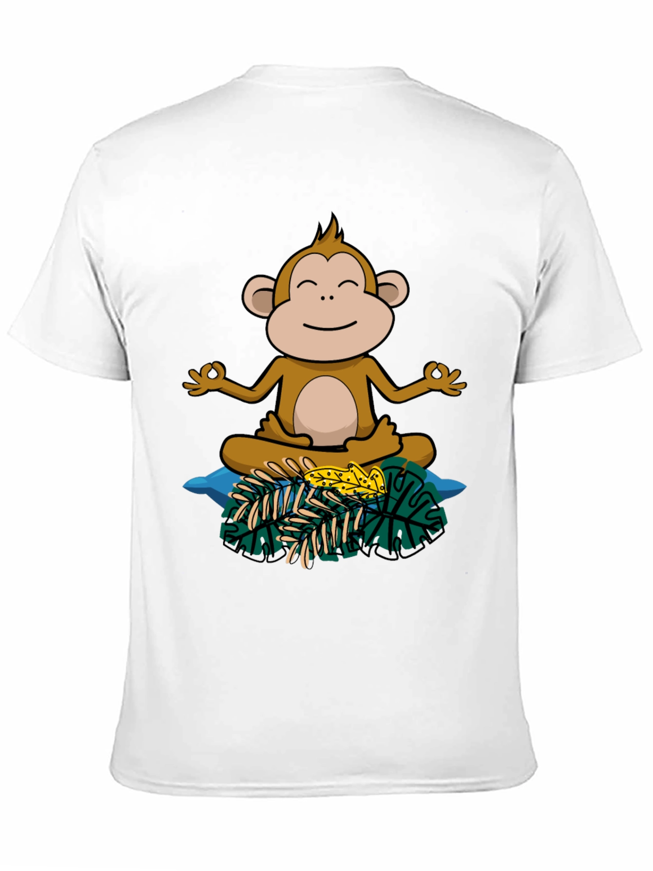 Black Zen Monkey Graphic Tee - Relaxed Fit Cotton Shirt view 11