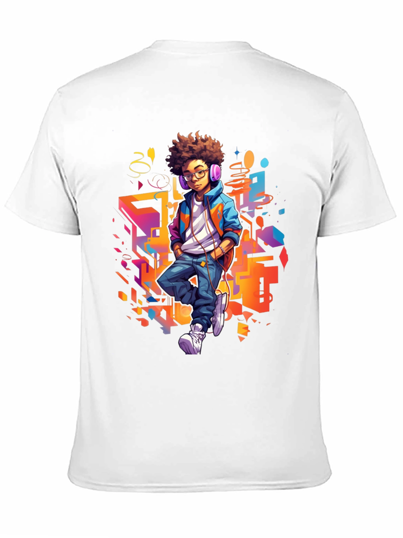 Black Urban Kid Graphic Tee - Cool Youthful Style view 11