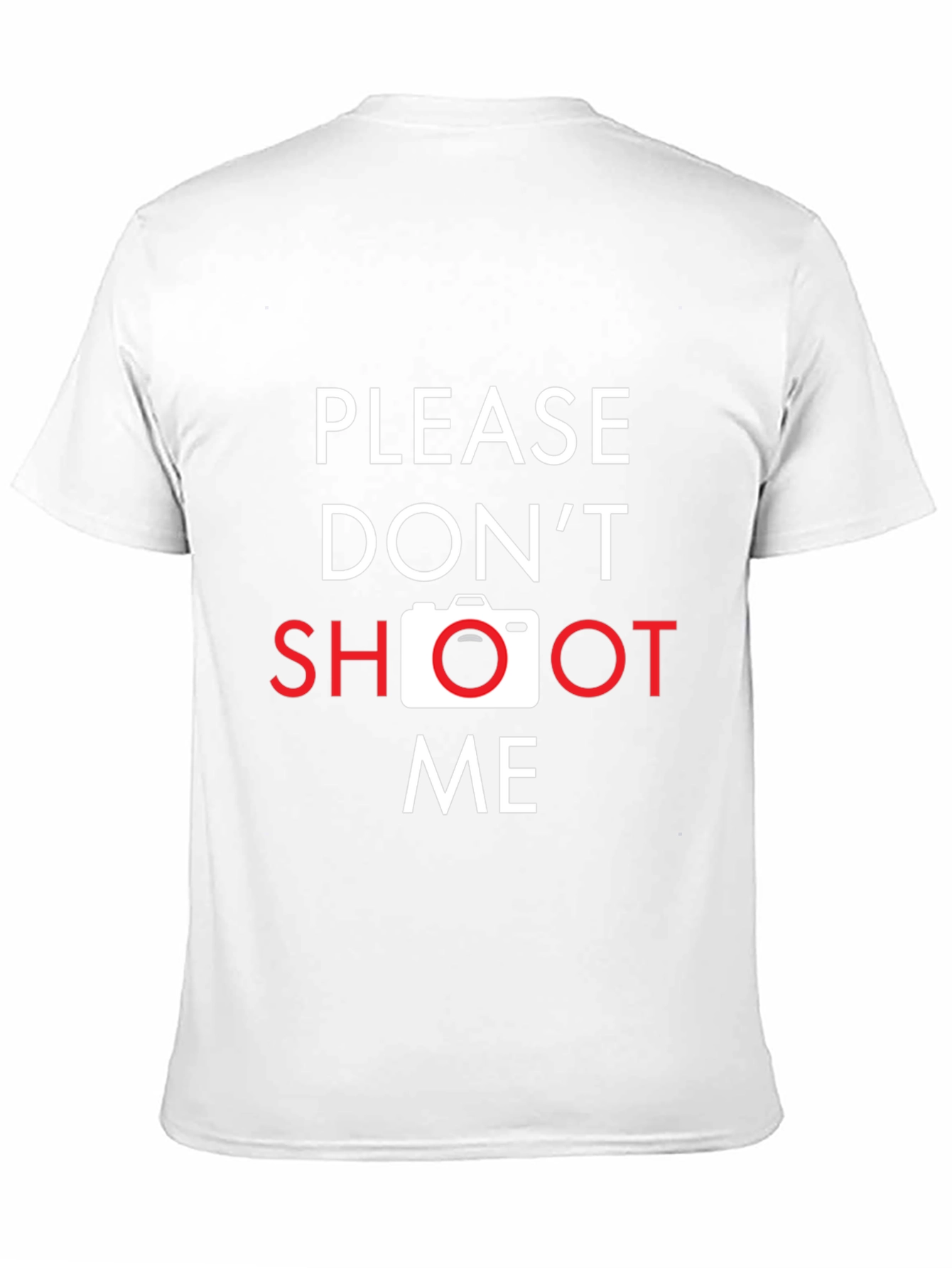 Black Please Don't Shoot Me Camera Graphic T-Shirt view 11