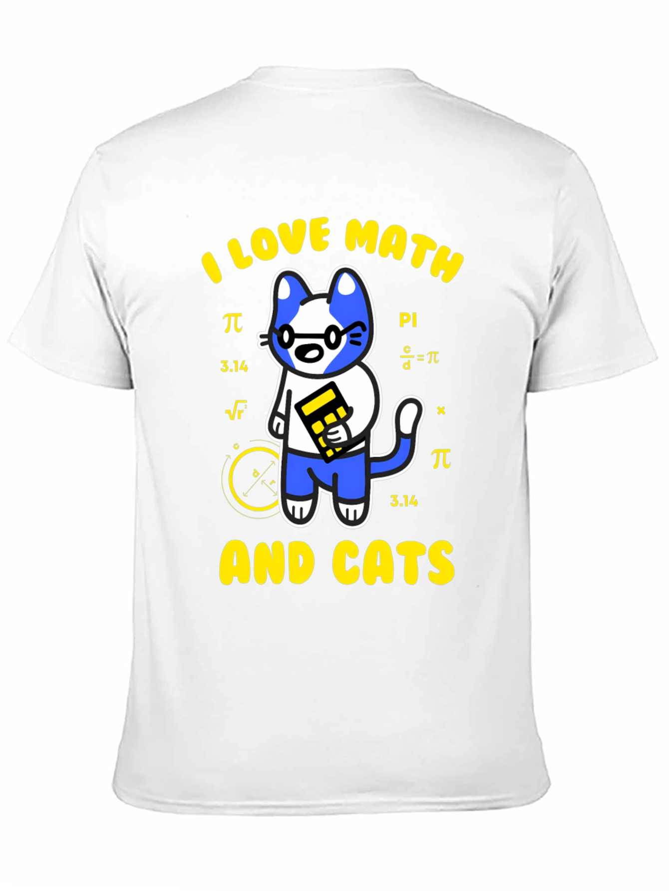 Black I Love Math and Cats T-Shirt Funny Geek Nerd Tee view 11