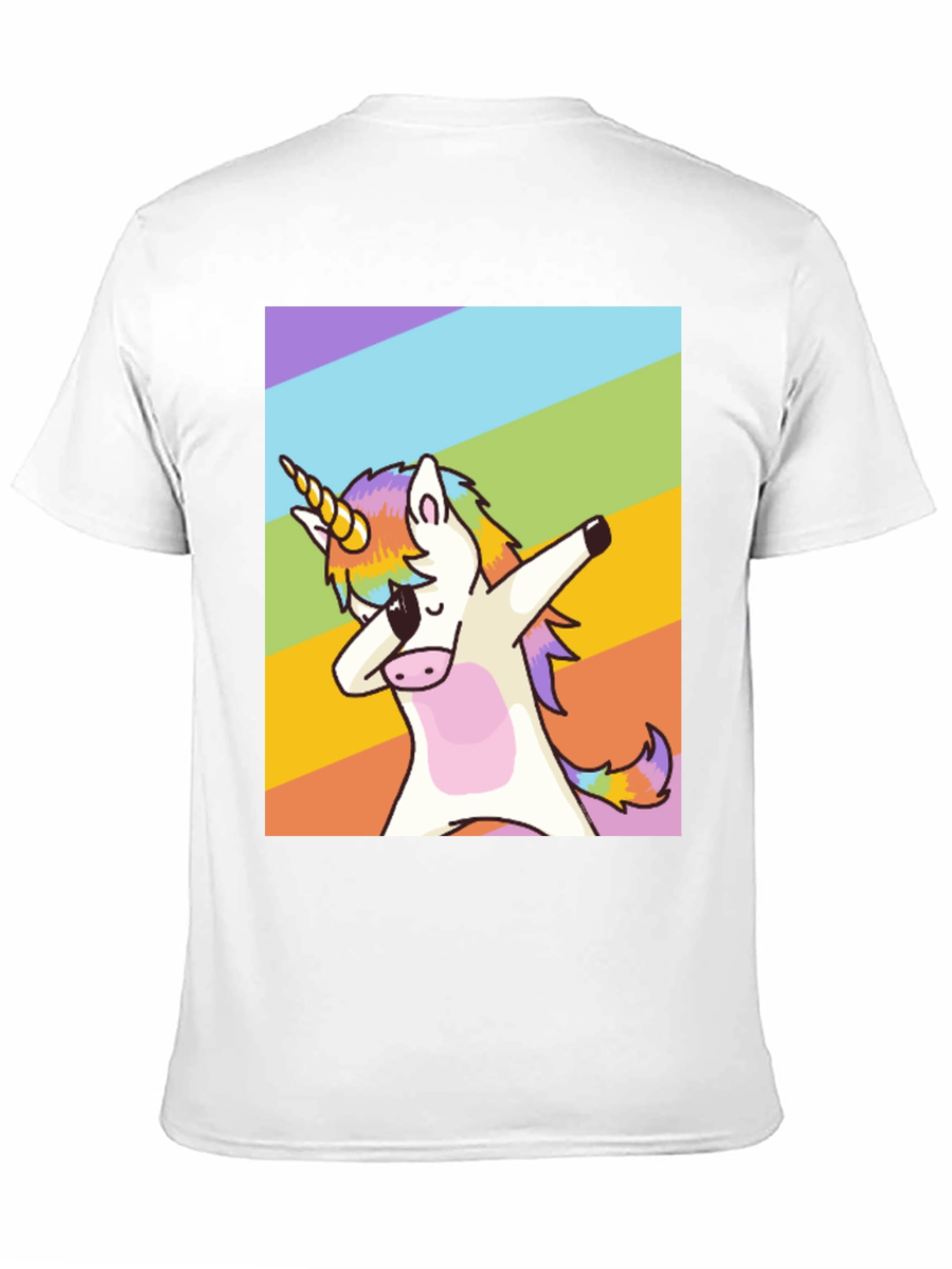 Black Dabbing Unicorn Rainbow T-Shirt - Fun & Unique Style view 11