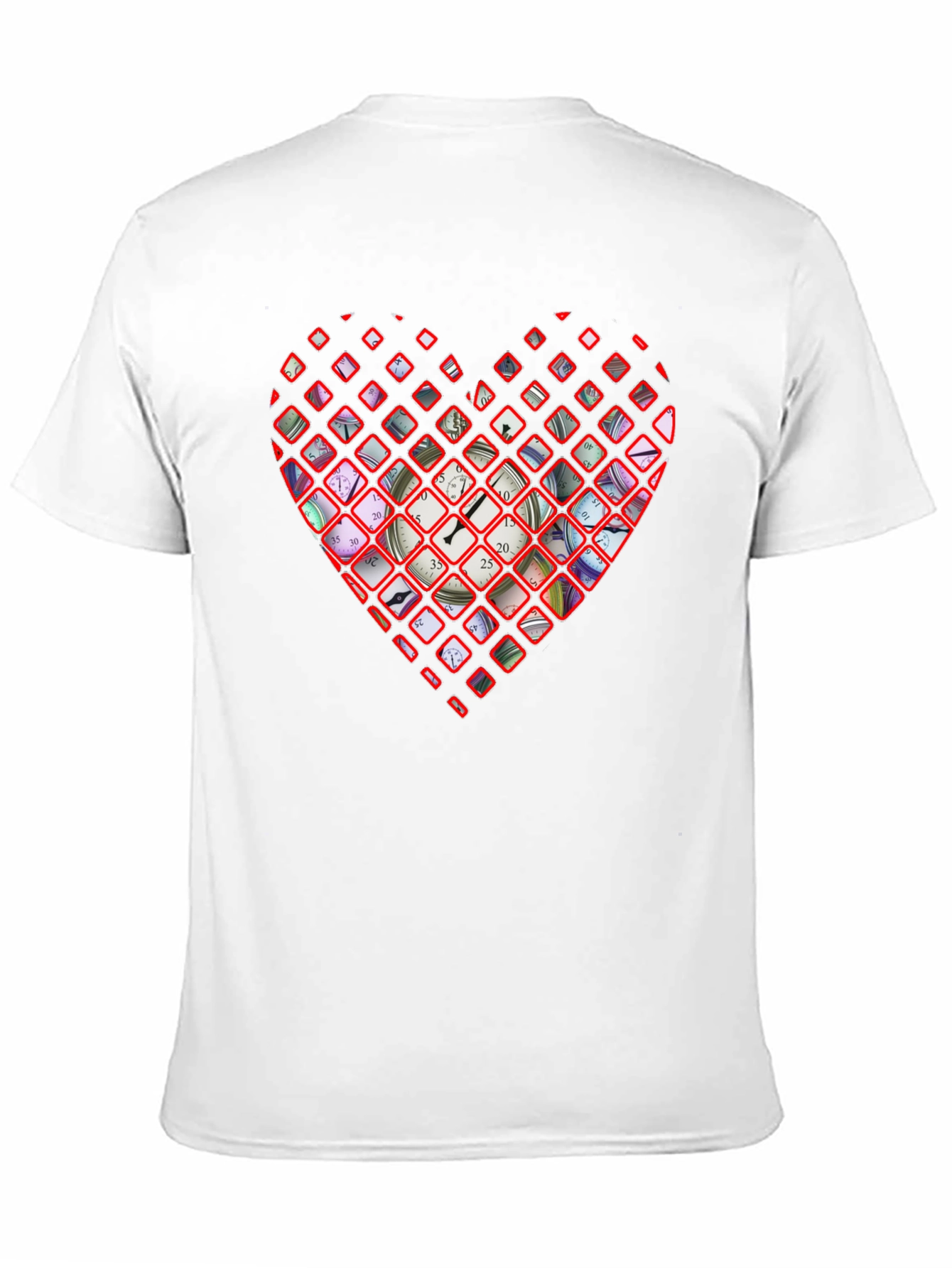 Black Time Heart Graphic Tee - Stylish Men's T-Shirt view 11