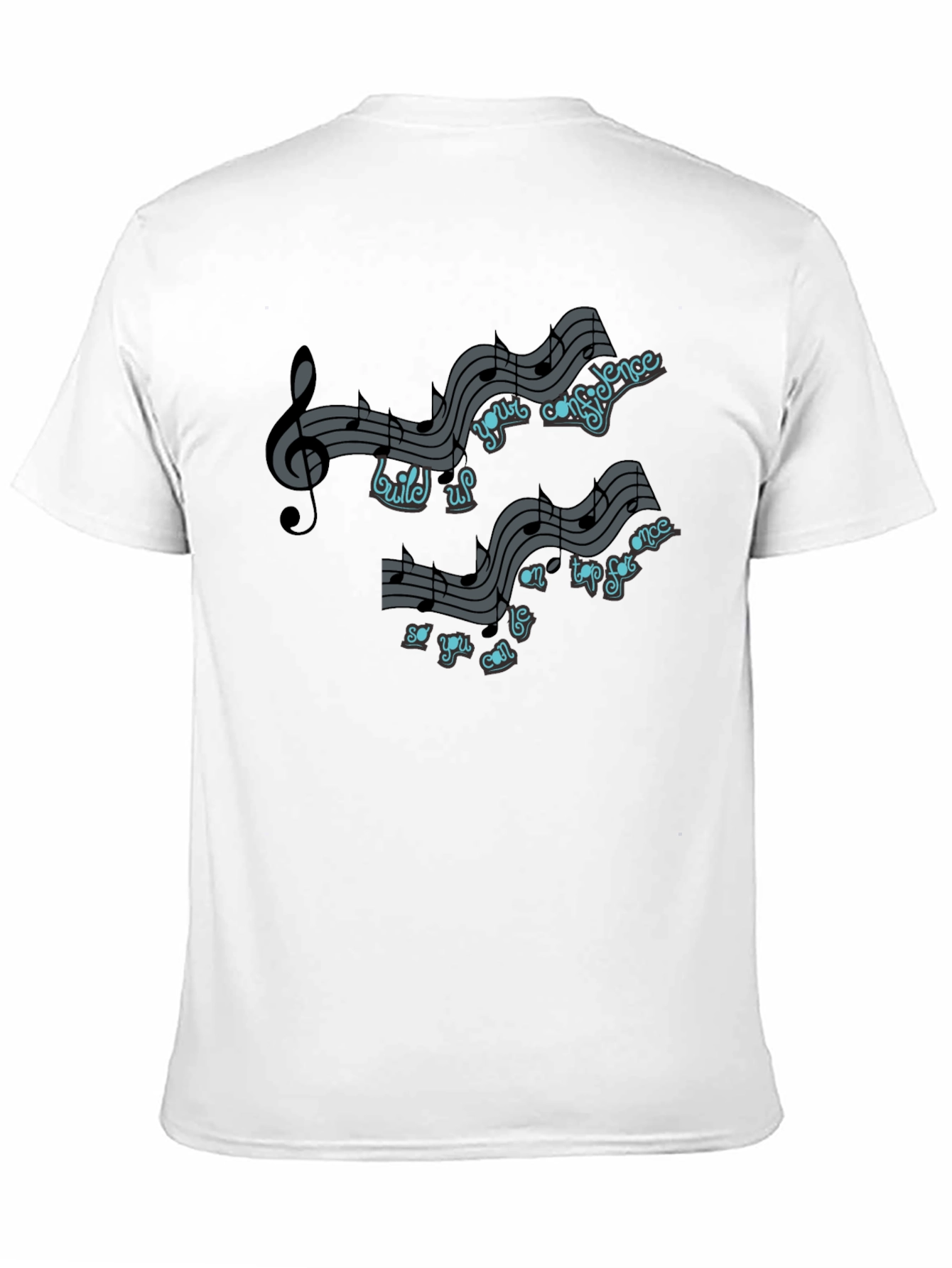 Black Musical Note Motivational Quote T-Shirt view 11