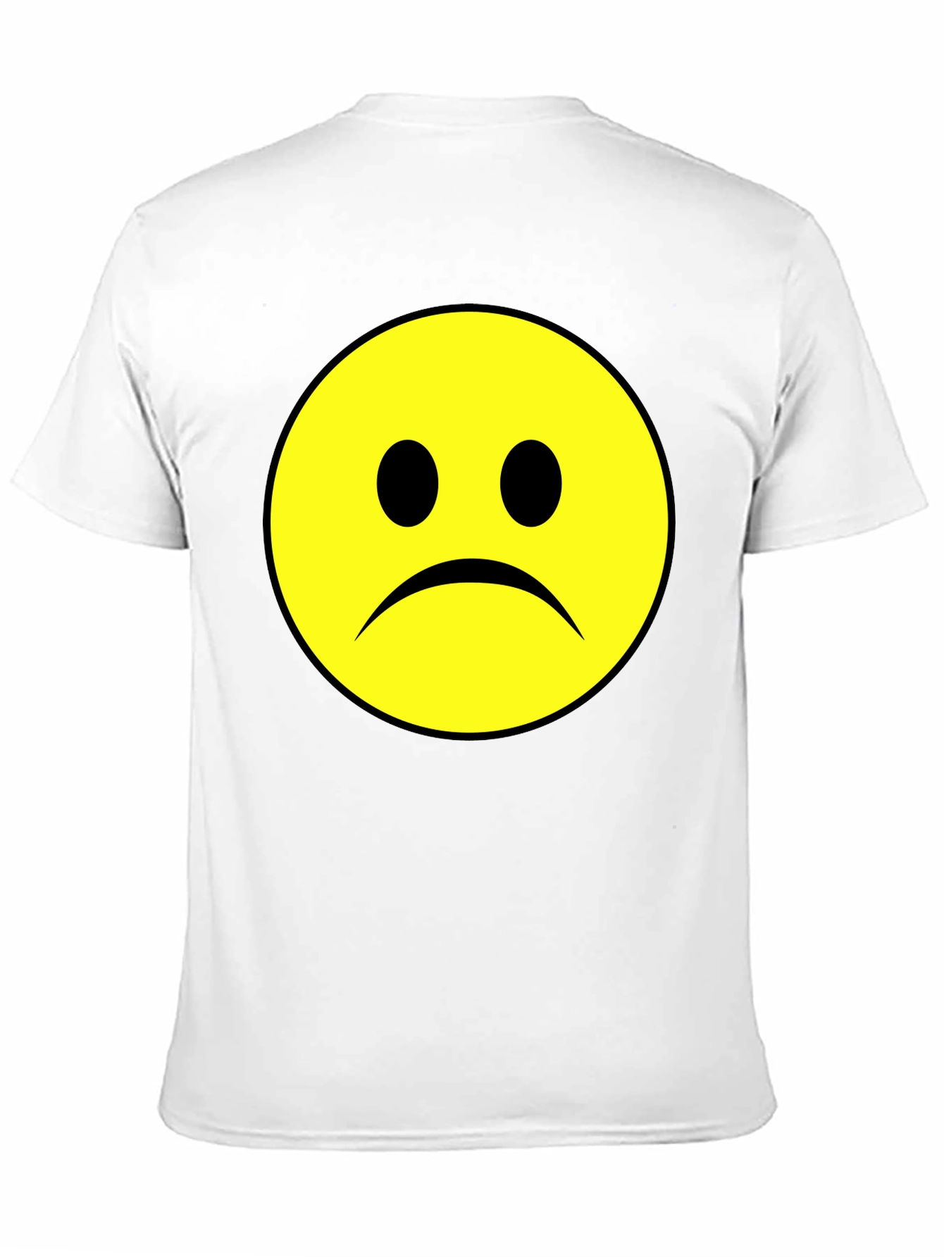 Black Sad Face Graphic Tee - Black Cotton T-Shirt view 11