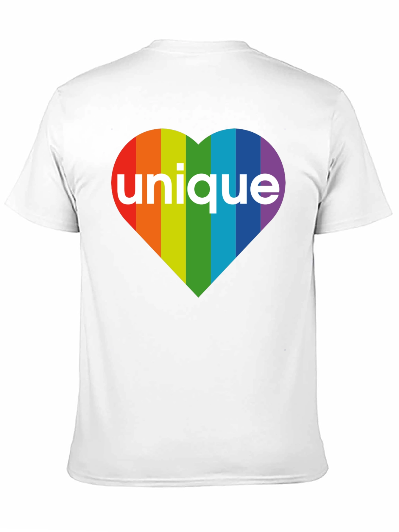 Black Unique Rainbow Heart T-Shirt - Pride Apparel view 11
