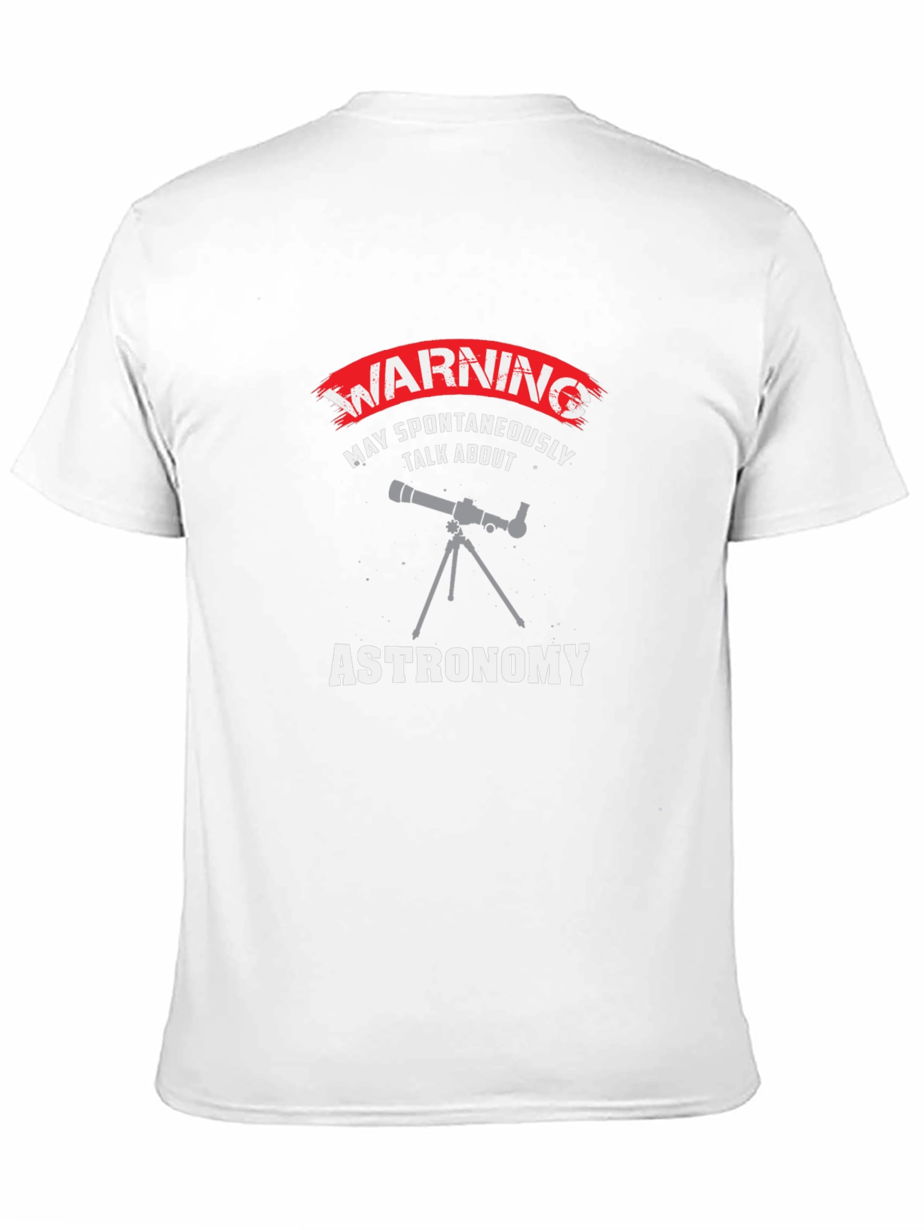 Black Astronomy Warning Men's Black T-Shirt view 11