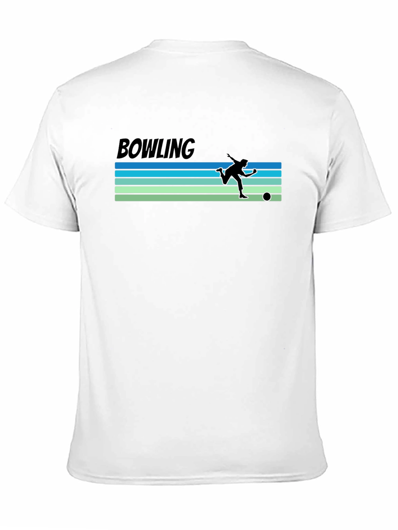 Black Bowling Retro Style Graphic T-Shirt view 11