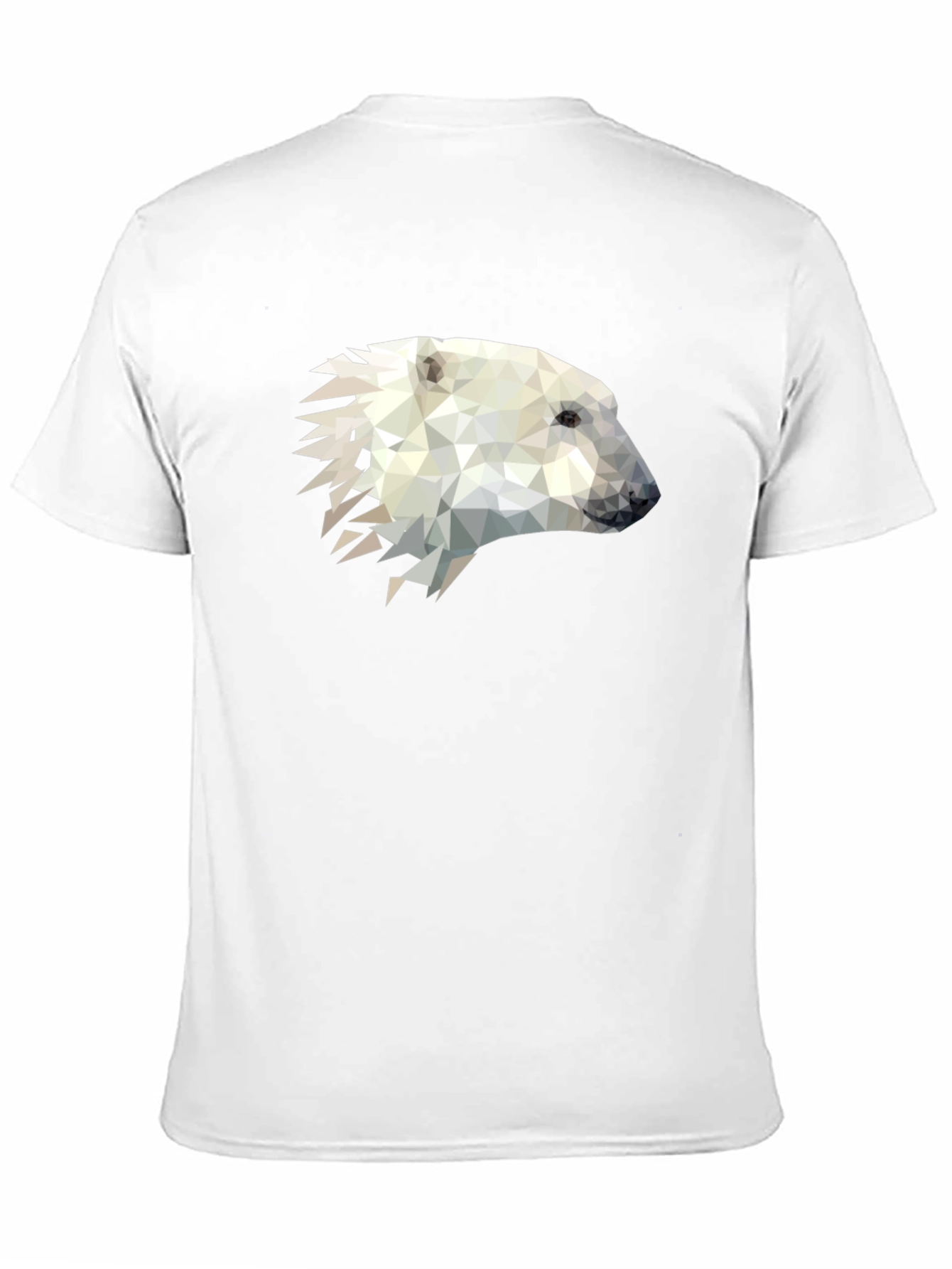 Black Geometric Polar Bear Graphic Tee - Black Cotton Blend Shirt view 11