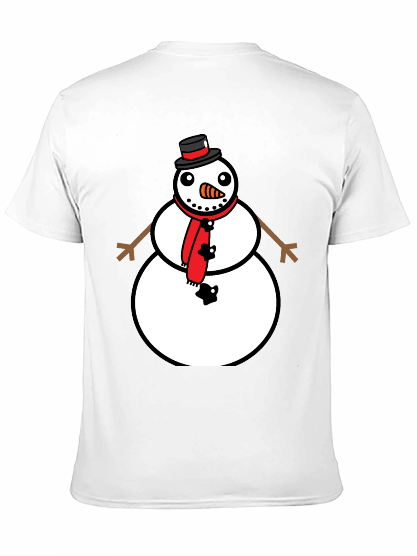 Black Snowman Graphic Tee - Festive Holiday Style view 11