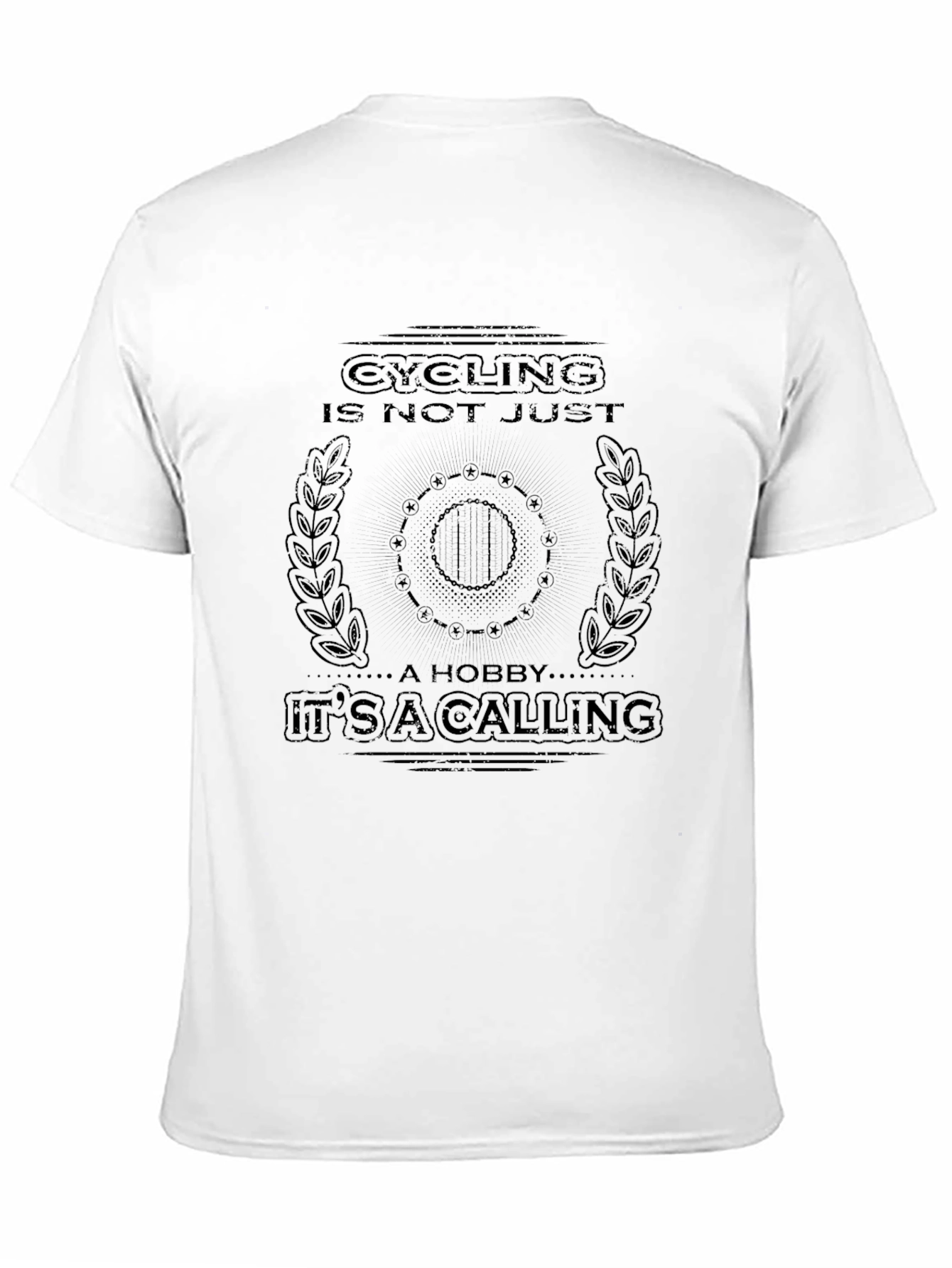 Black Cycling is a Calling Black Graphic Tee view 11