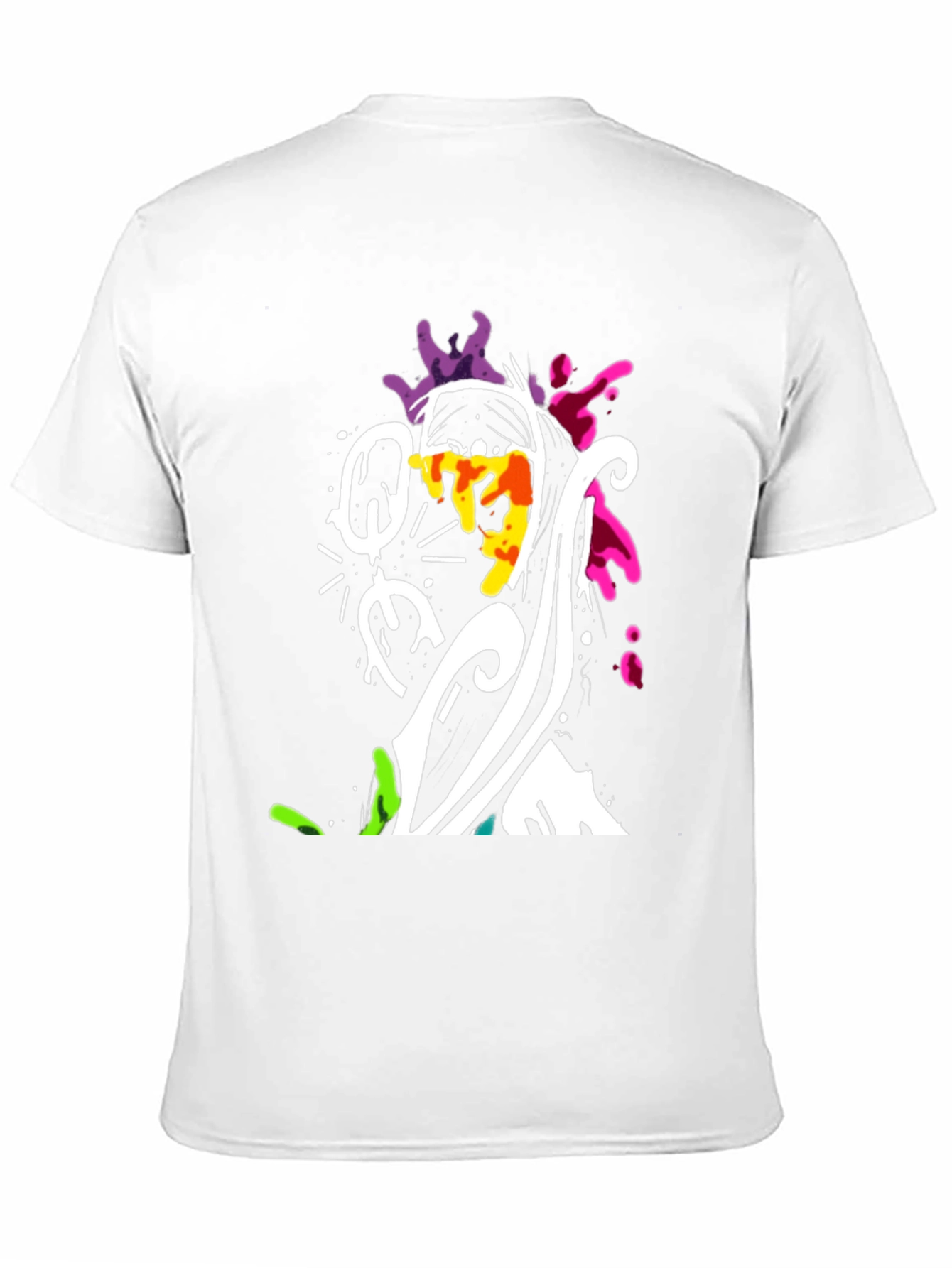 Black Abstract Graphic Print Black T-Shirt view 11