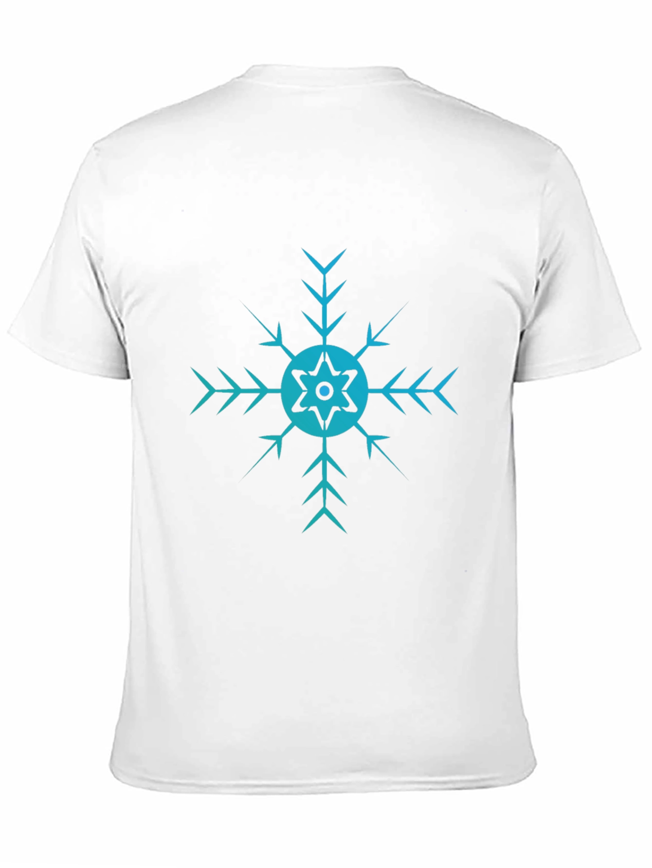 Black Cool Snowflake Graphic Black T-Shirt view 11