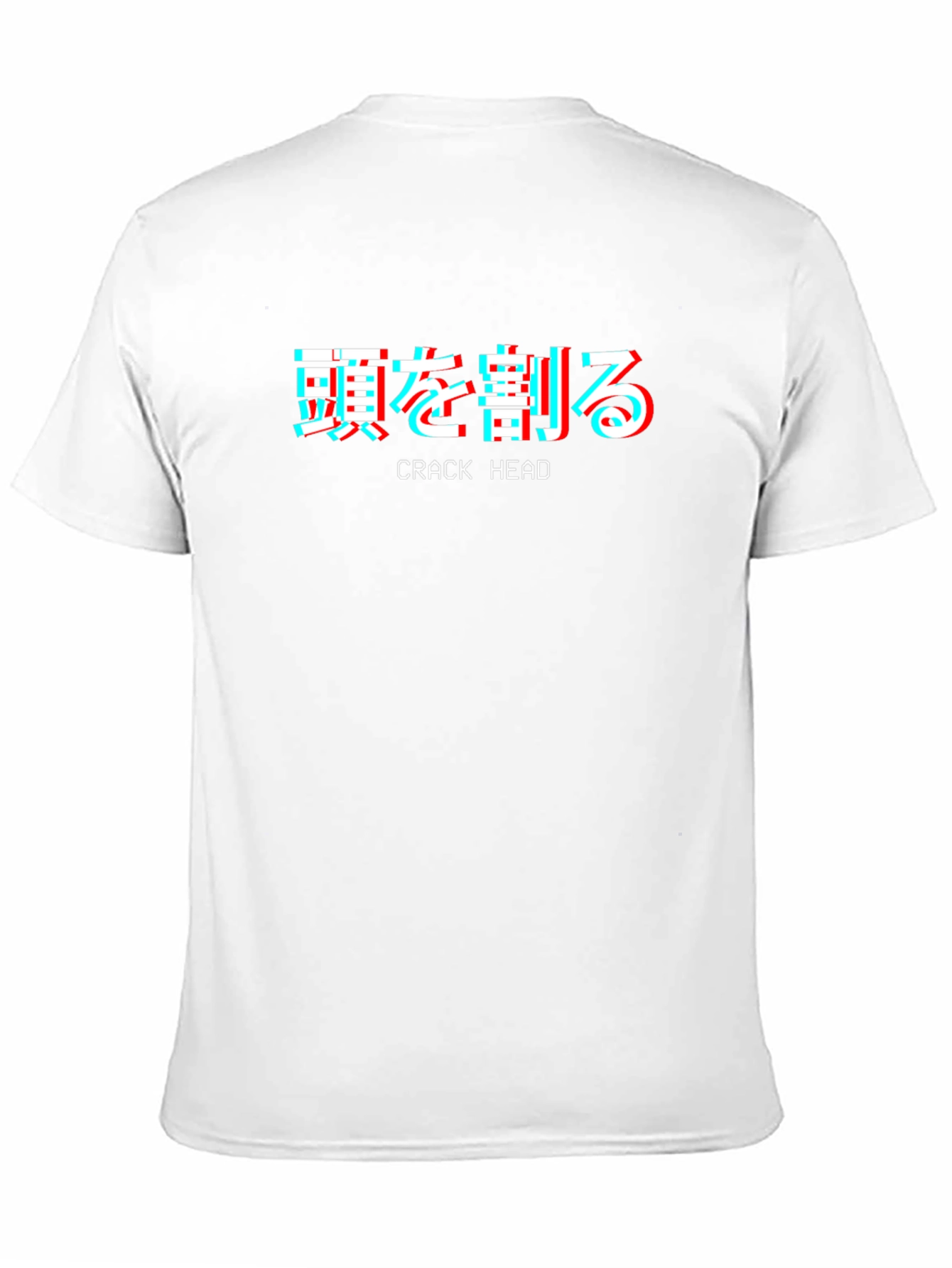 Black Crack Head T-Shirt Japanese Glitch Style view 11