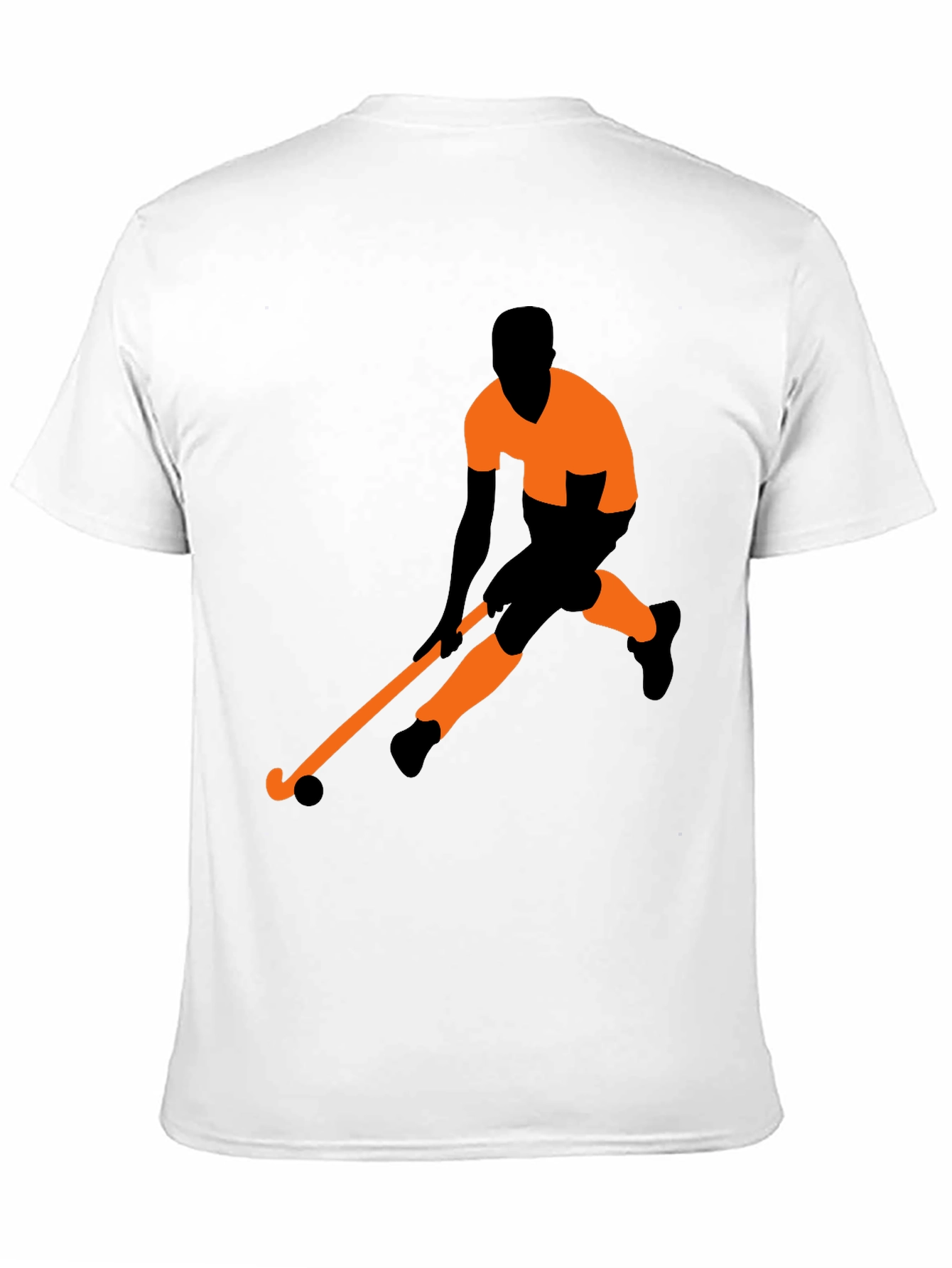 Hockey Player Graphic Tee - Sporty Casual Black T-Shirt - 11