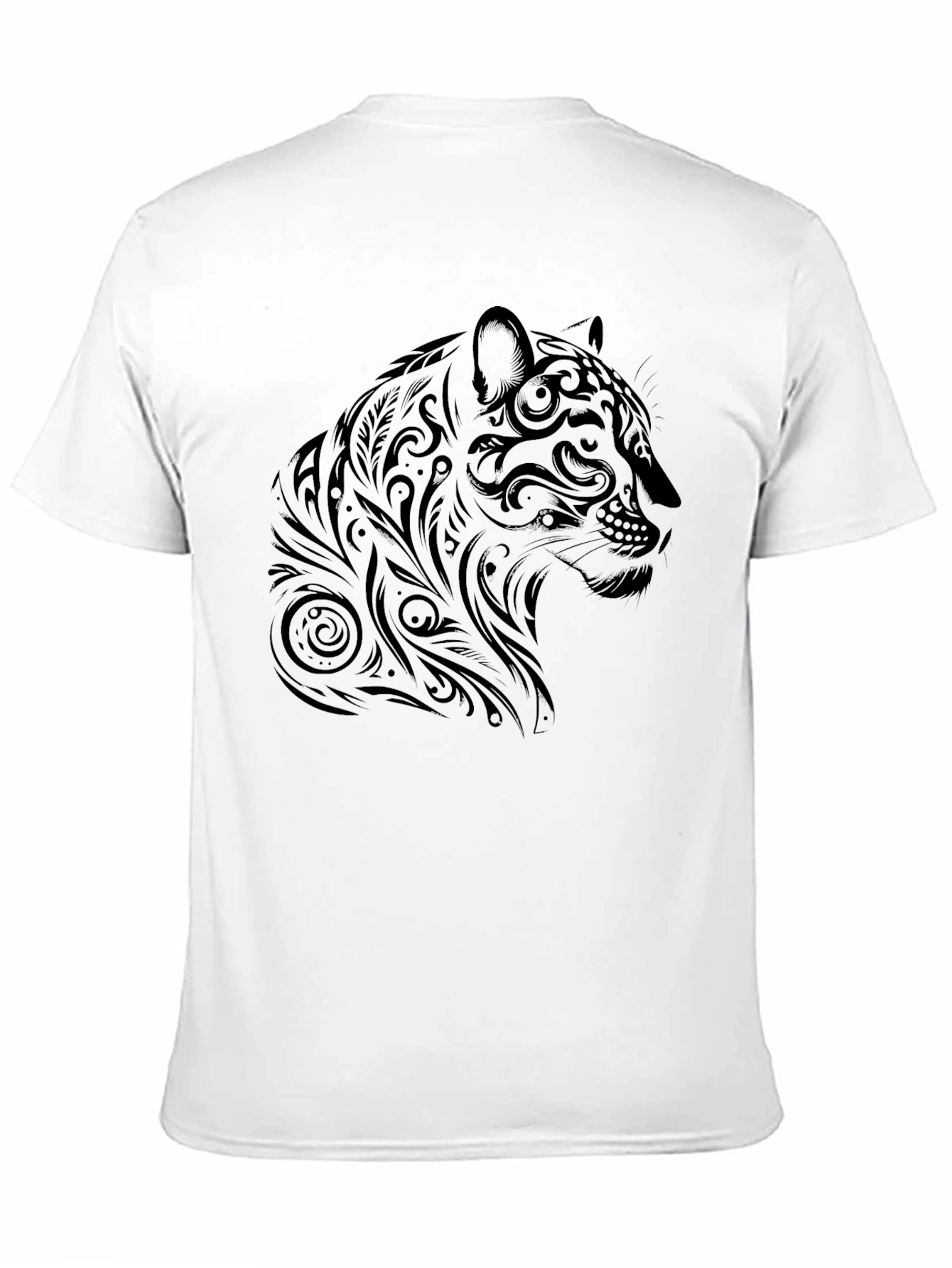 Black Black Jaguar Graphic Print T-Shirt view 11