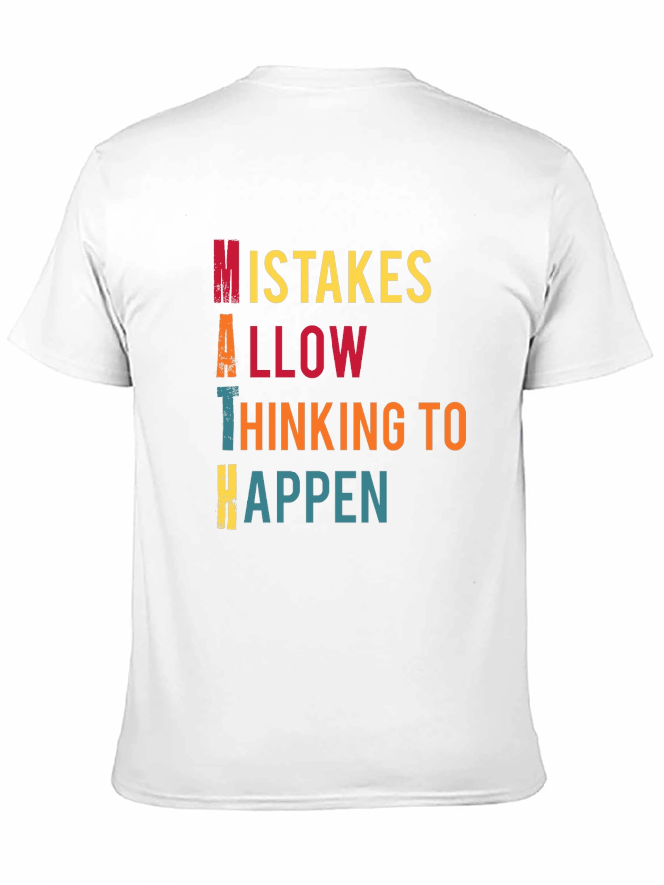 Black Math Mistakes T-Shirt, Thinking to Happen view 11
