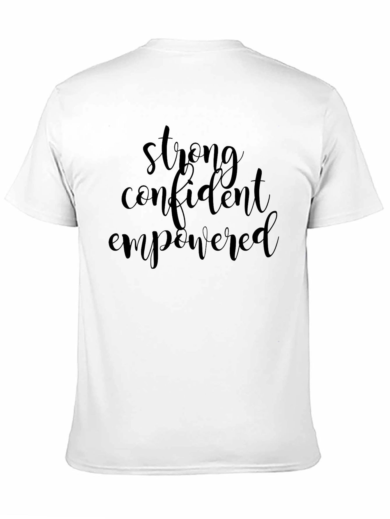 Black Strong Confident Empowered Black Tee view 11