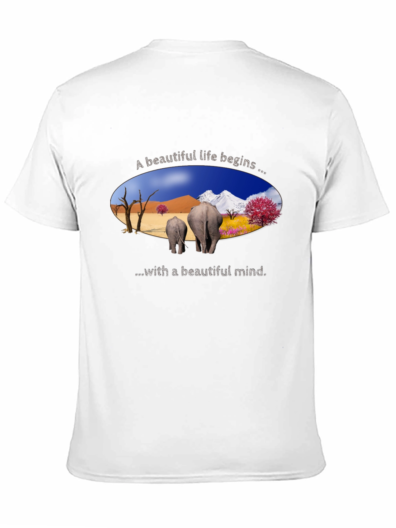 Black Beautiful Life Elephant Graphic Tee - Black view 11