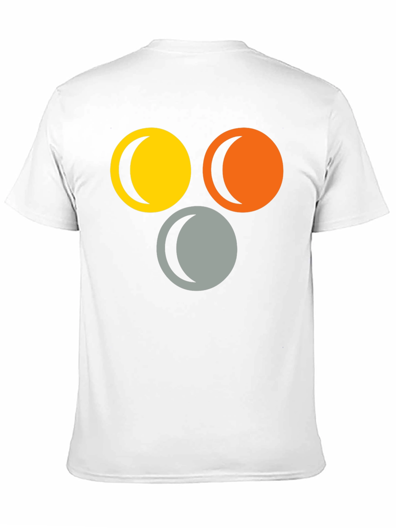 Black Abstract Circle Moon Phase T-Shirt view 11