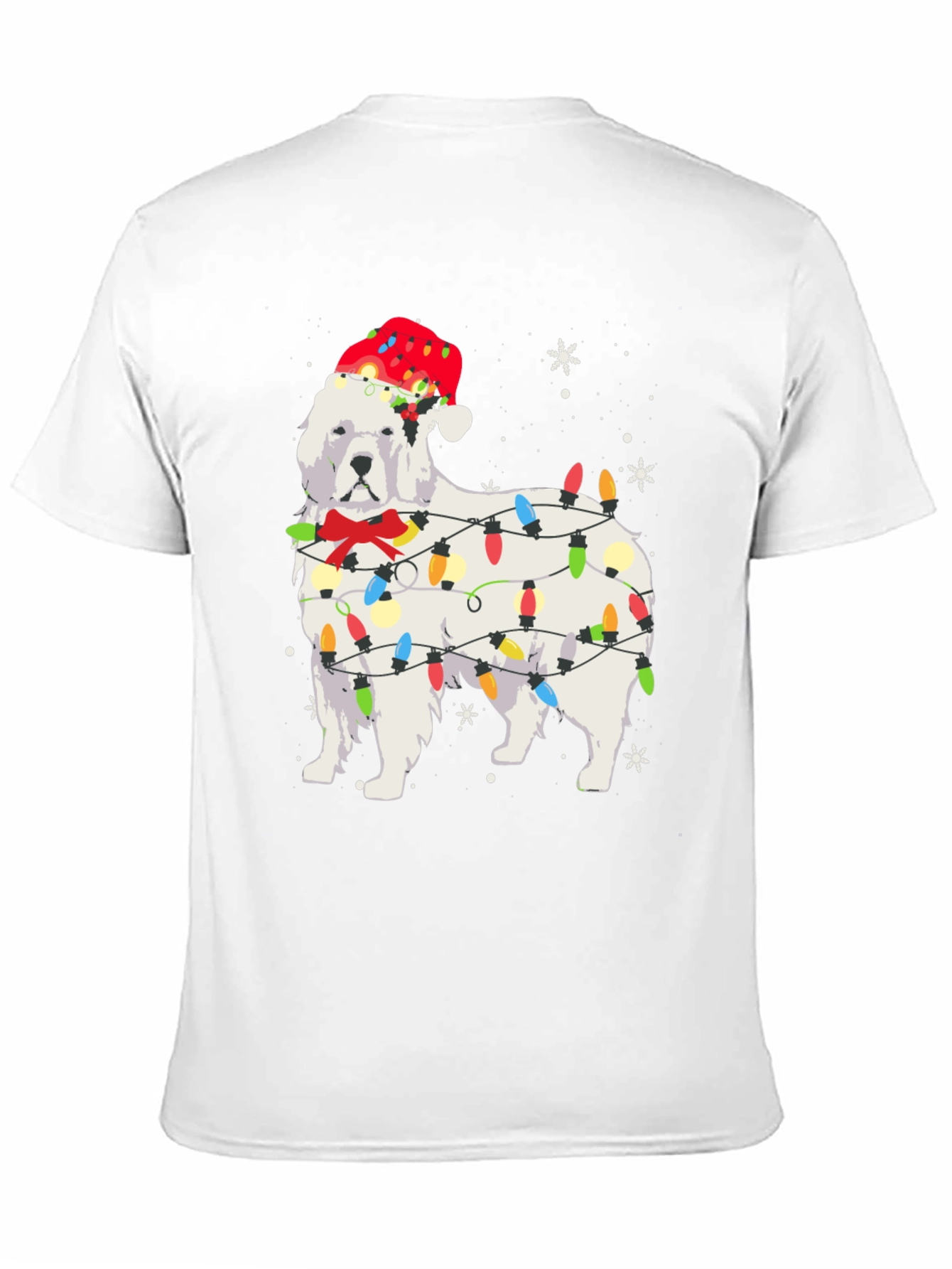 Festive Dog Christmas Lights T-Shirt - 11