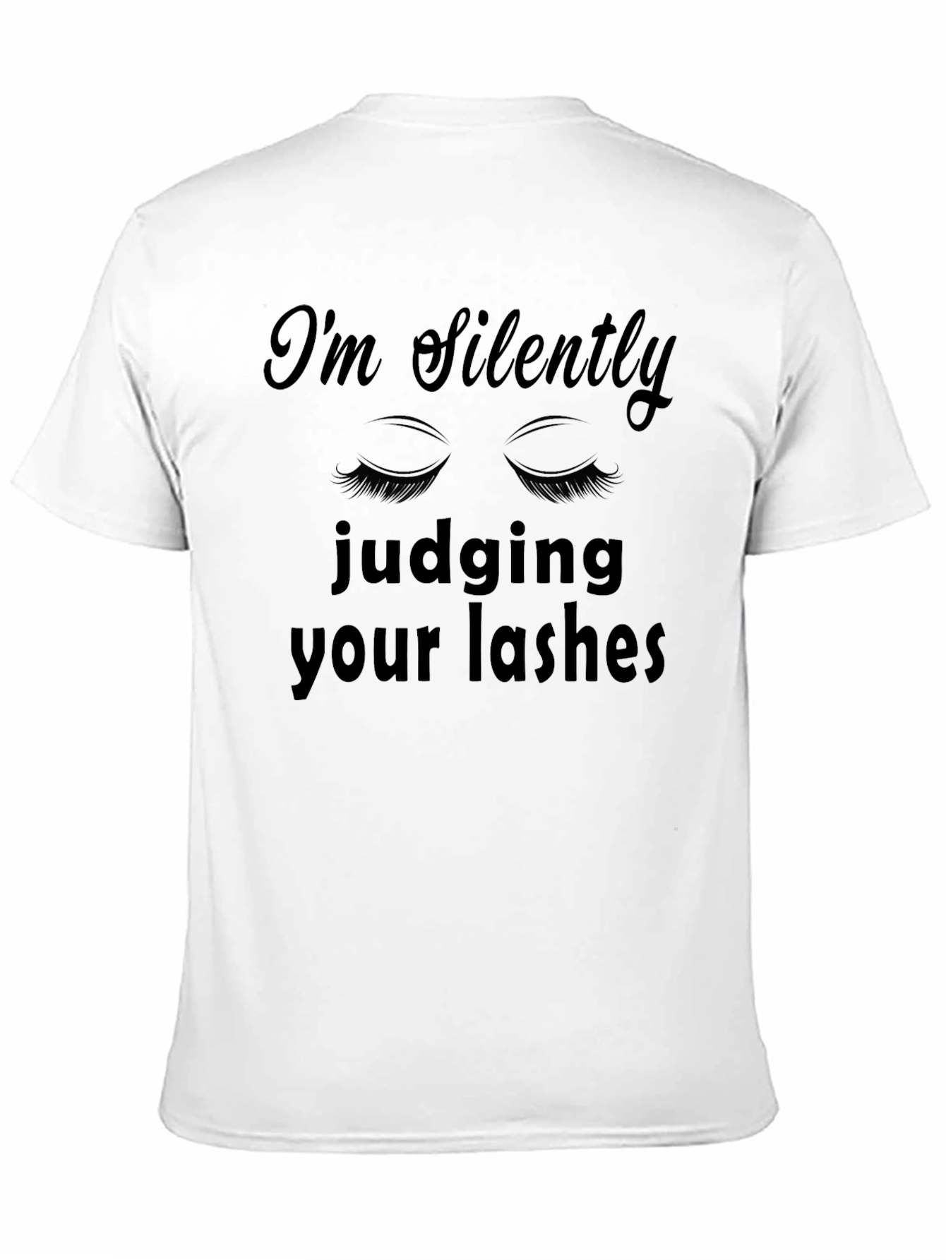 Black Judging Your Lashes Graphic T-Shirt view 11