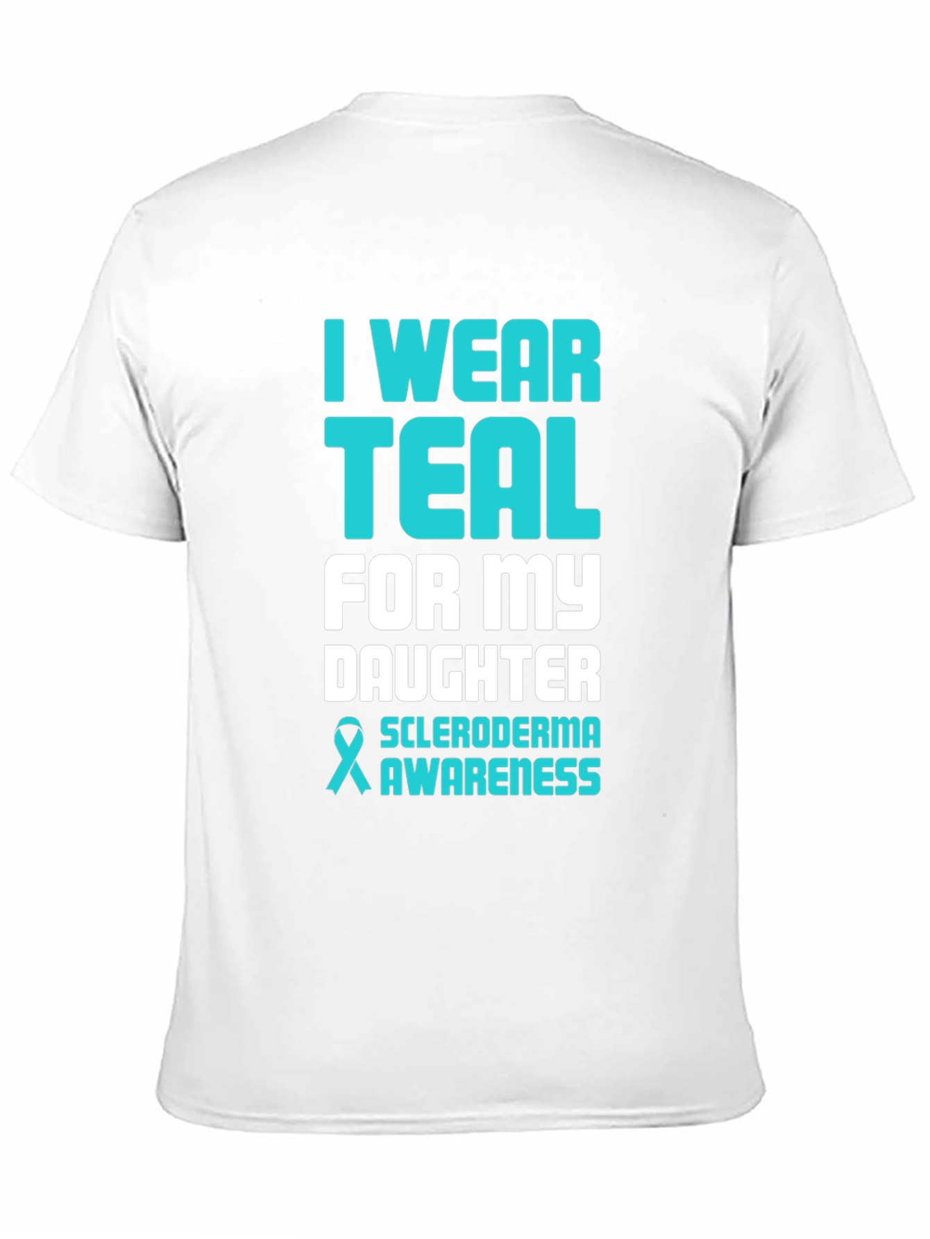 Black Teal Scleroderma Awareness T-Shirt view 11