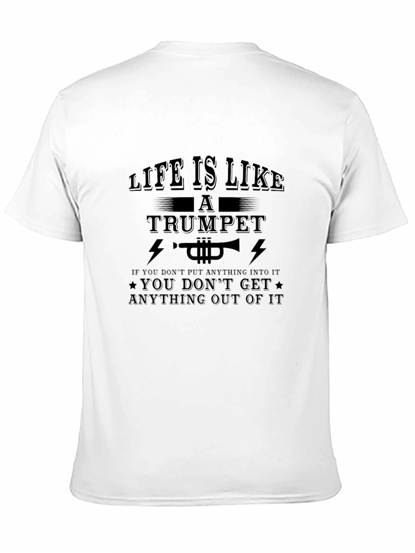 Black Life is Like a Trumpet Graphic T-Shirt view 11