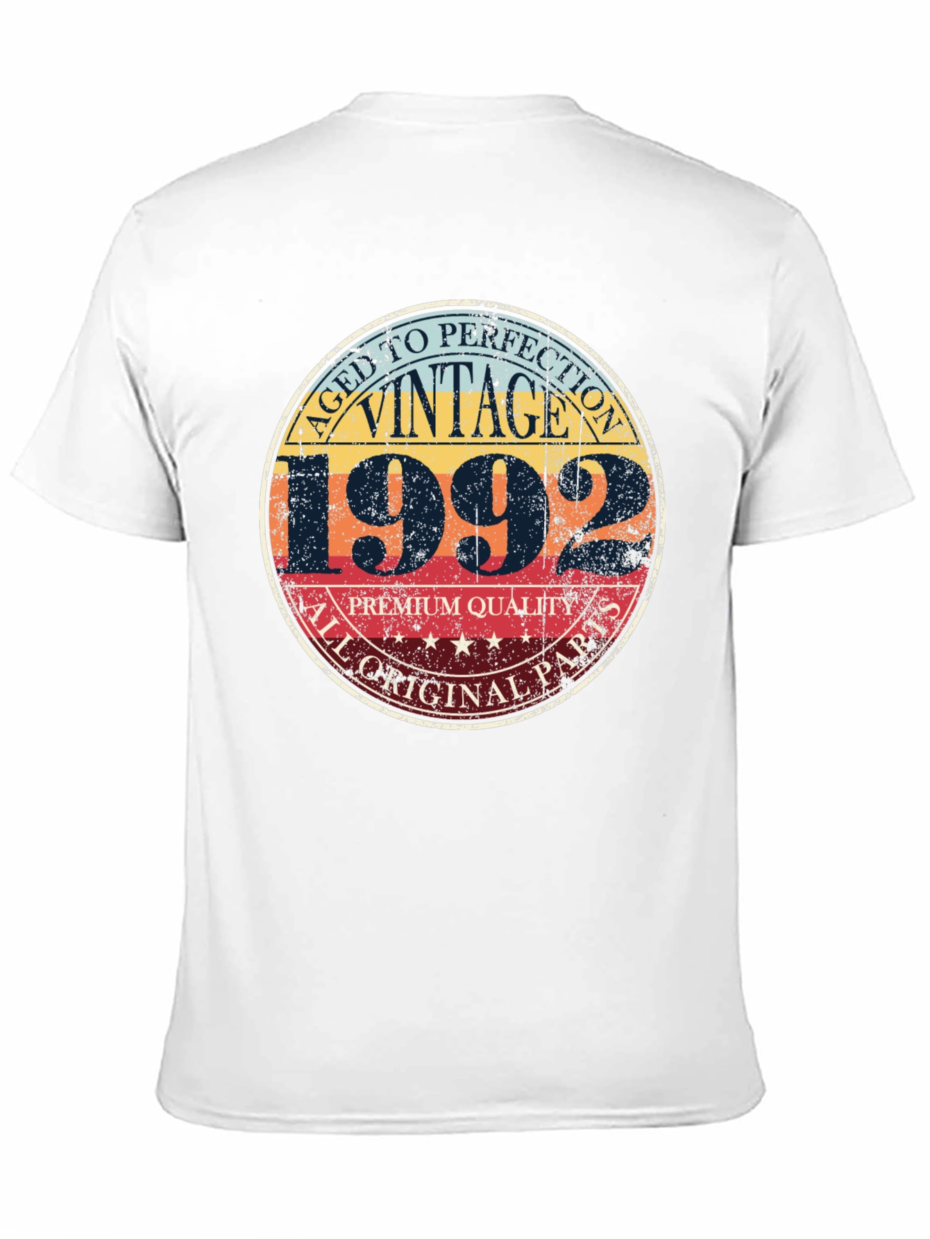 Black Vintage 1992 Aged To Perfection Graphic T-Shirt view 11