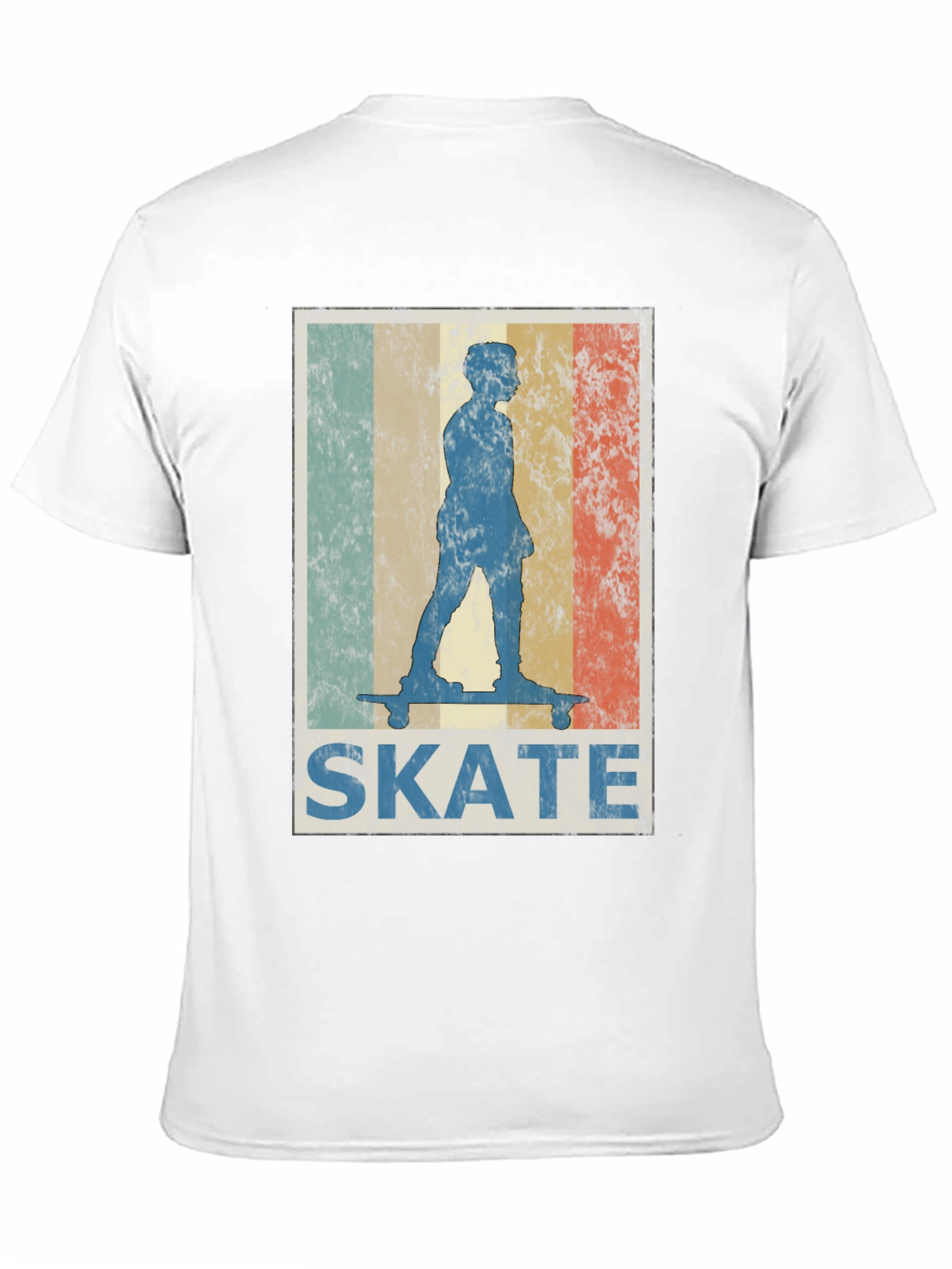 Black Retro Skate T-Shirt - Vintage Skateboarder Design view 11