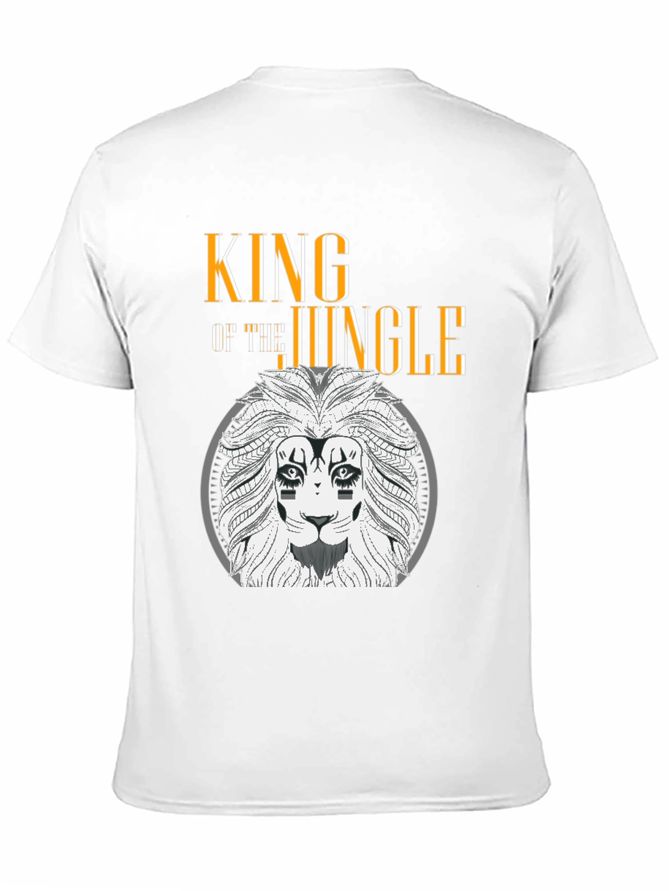 Black King of the Jungle Lion Graphic Tee view 11