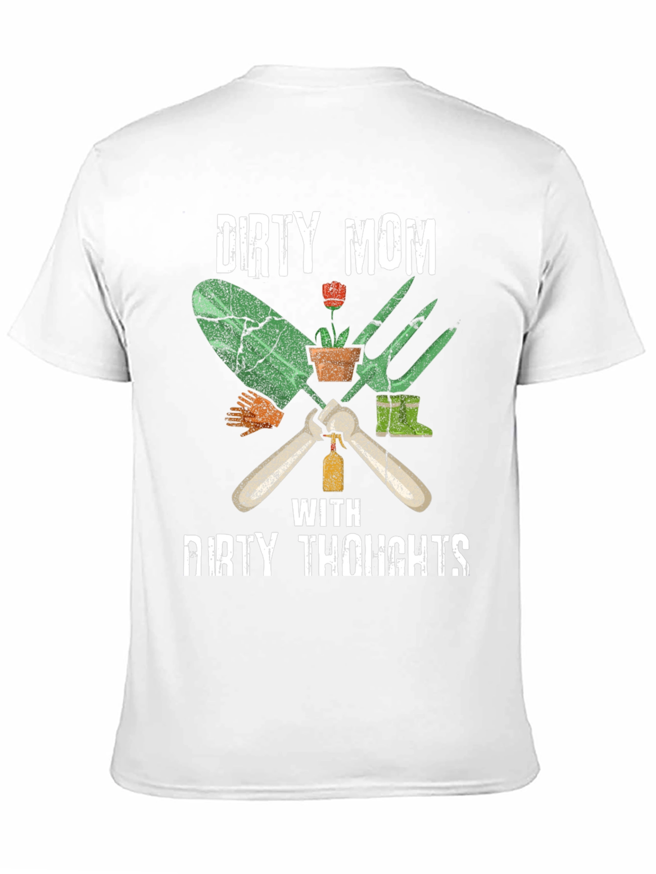 Black Dirty Mom T-Shirt: Gardening Humor view 11