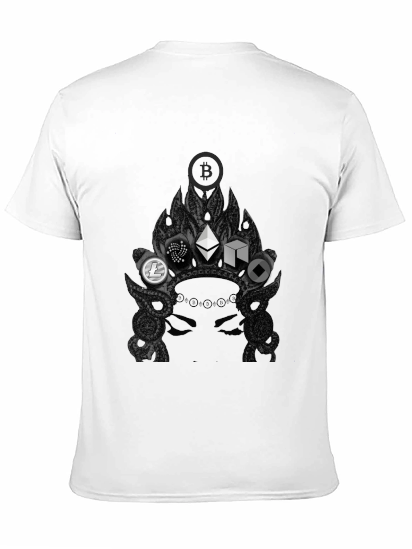 Black Crypto Crown Black Tee view 11