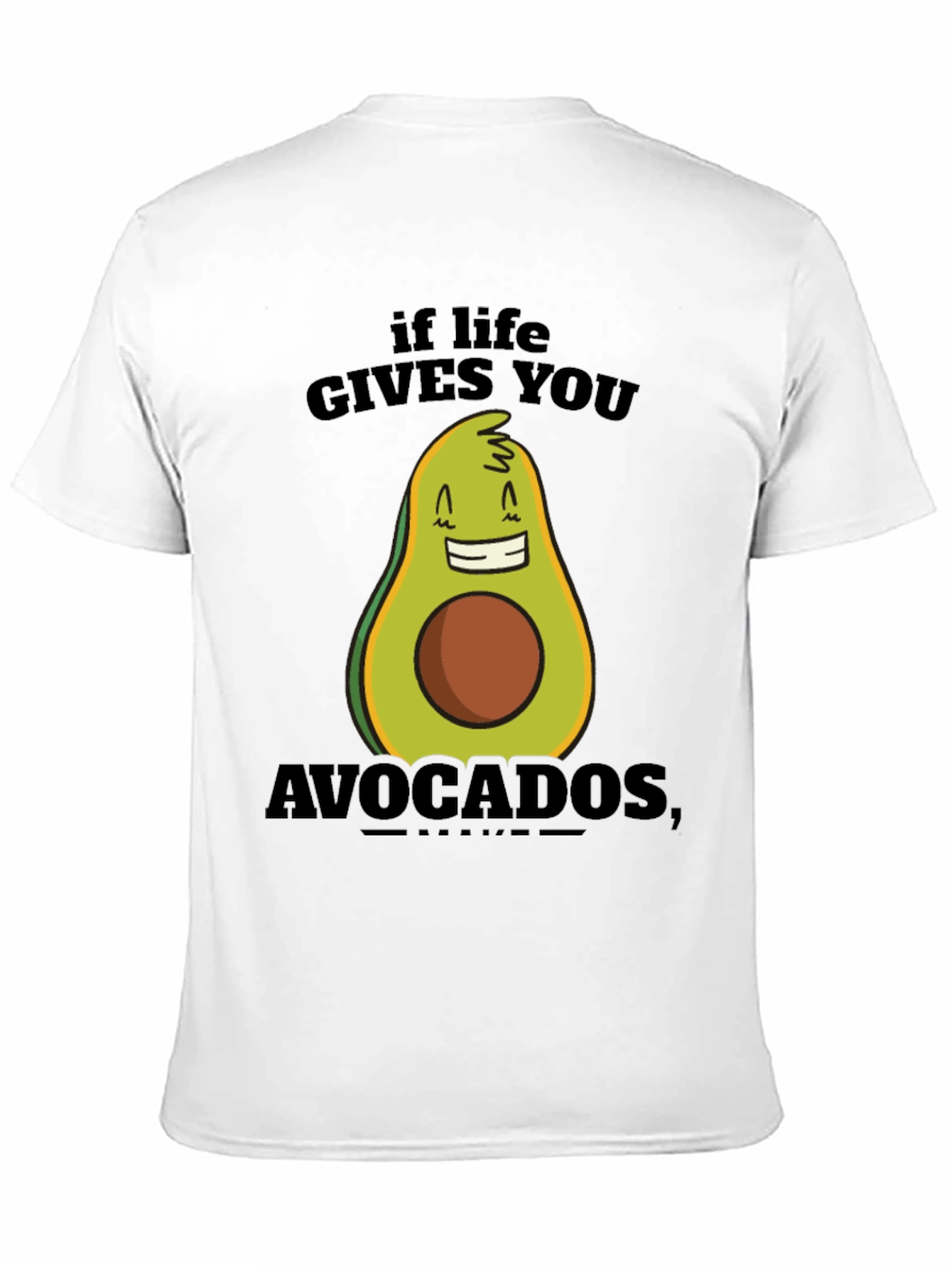 Black Funny Avocado T-Shirt - If Life Gives You Avocados view 11