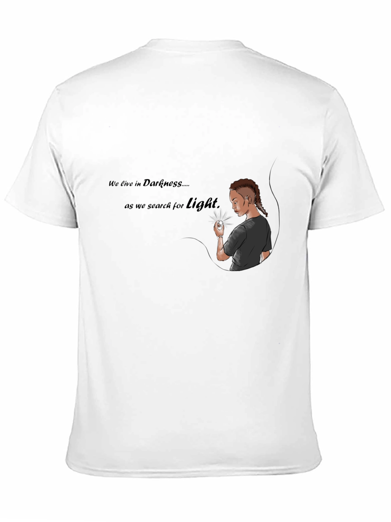 Black Darkness to Light Graphic Tee view 11
