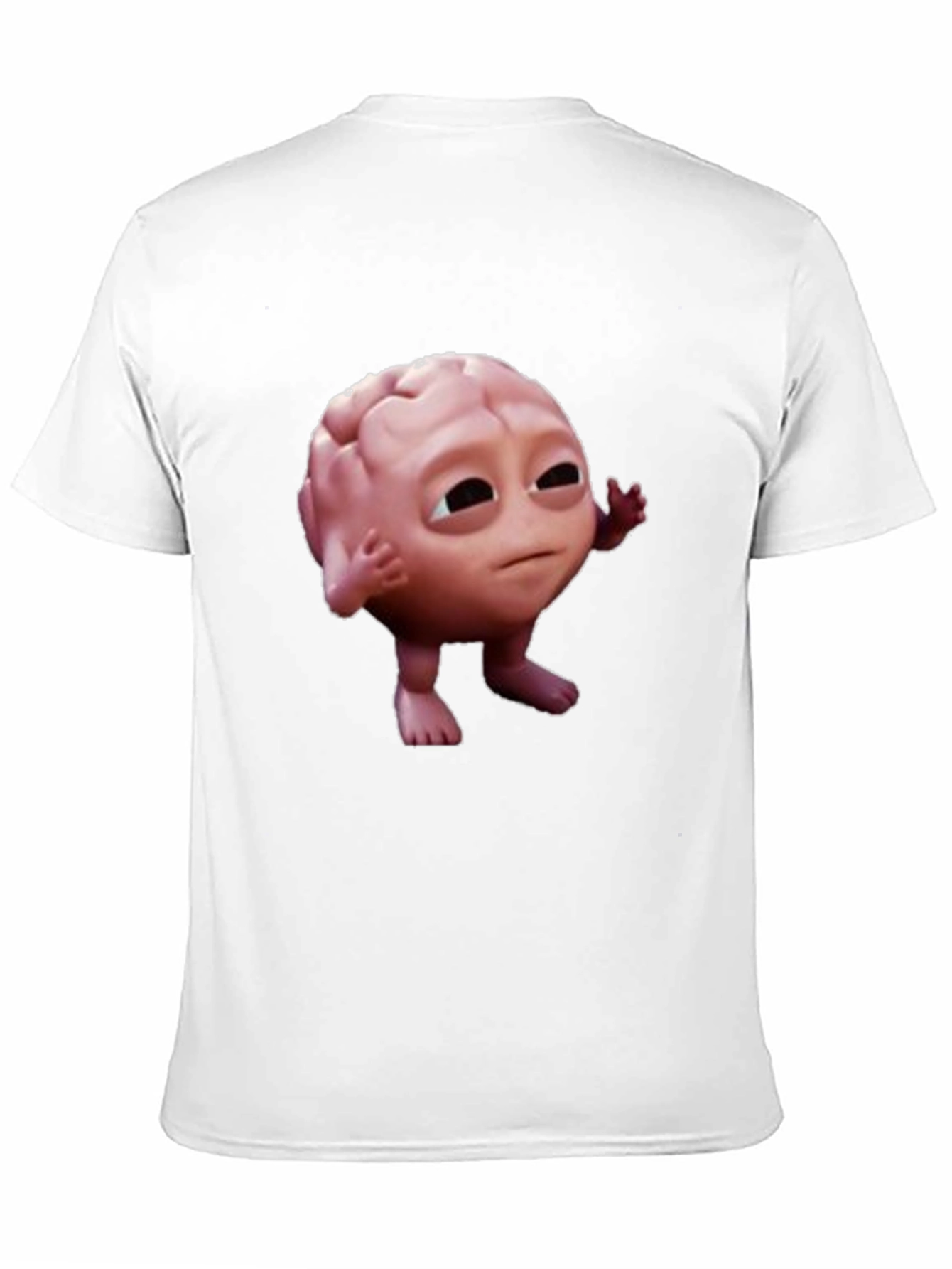 Black Funny Brain Character Black T-Shirt view 11