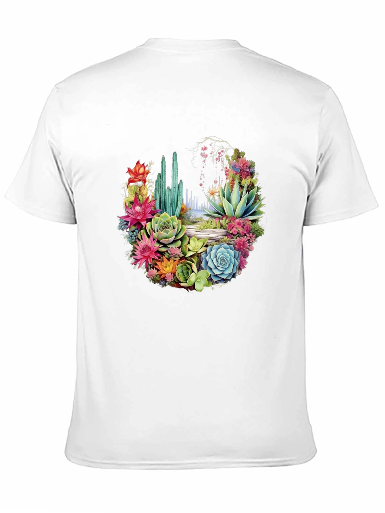 Black Floral Cactus Graphic Tee view 11